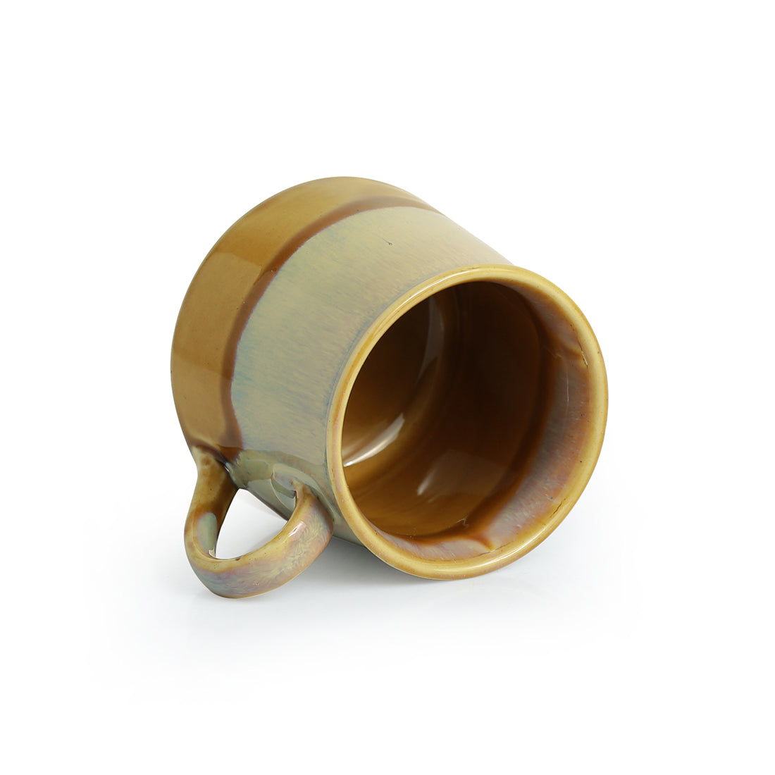 EXCLUSIVELANE 'Silver Gold Dusk' Tea & Coffee Cups Dual-Glazed Studio Pottery In Ceramic (Set Of 6) - view 4