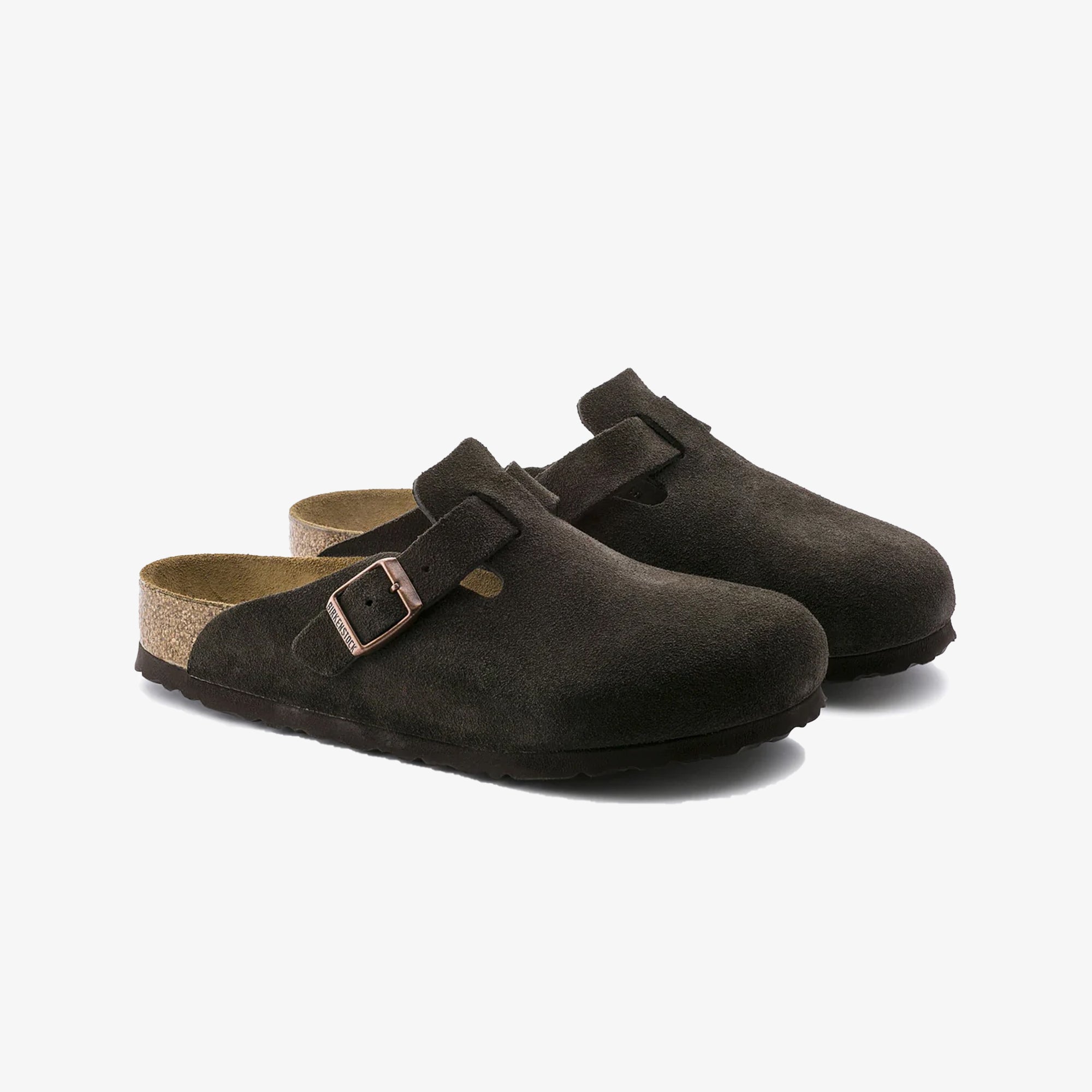 Birkenstock | BOSTON SOFT FOOTBED SUEDE LEATHER { BROWN - view 2