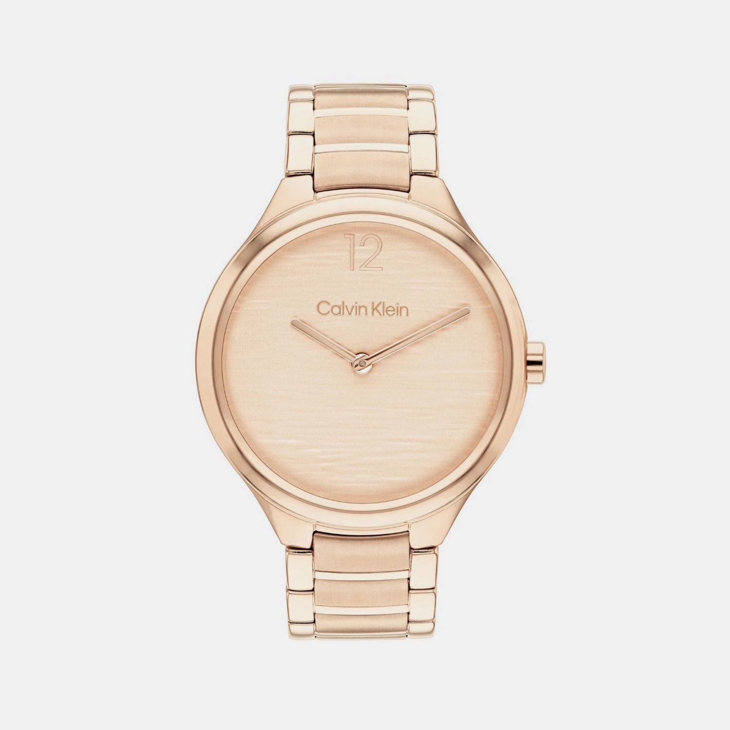 Calvin Klein Delight Women Quartz Carnation Gold Dial Analog Stainless Steel Watch 25100050