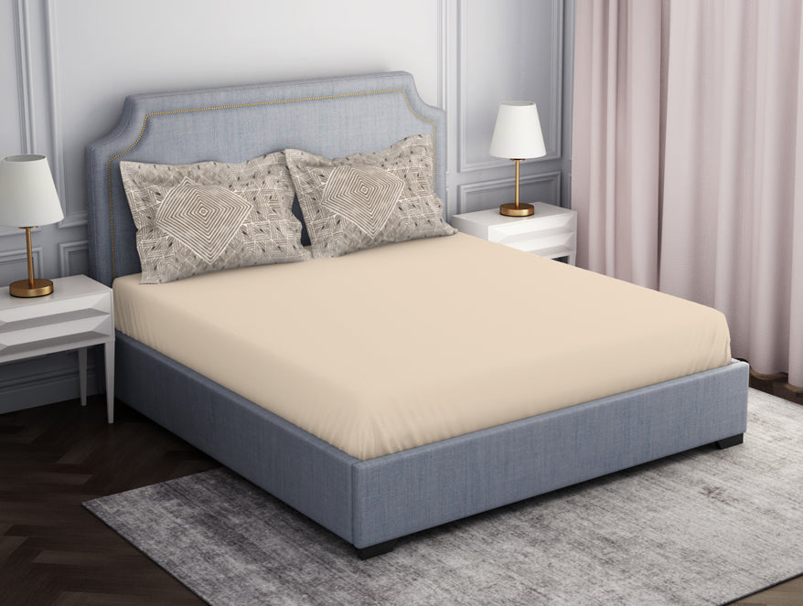 Spaces India Tonalelgence Ornate Brown 100% Cotton King Size Bedsheet - Essentials by Spaces - view 2
