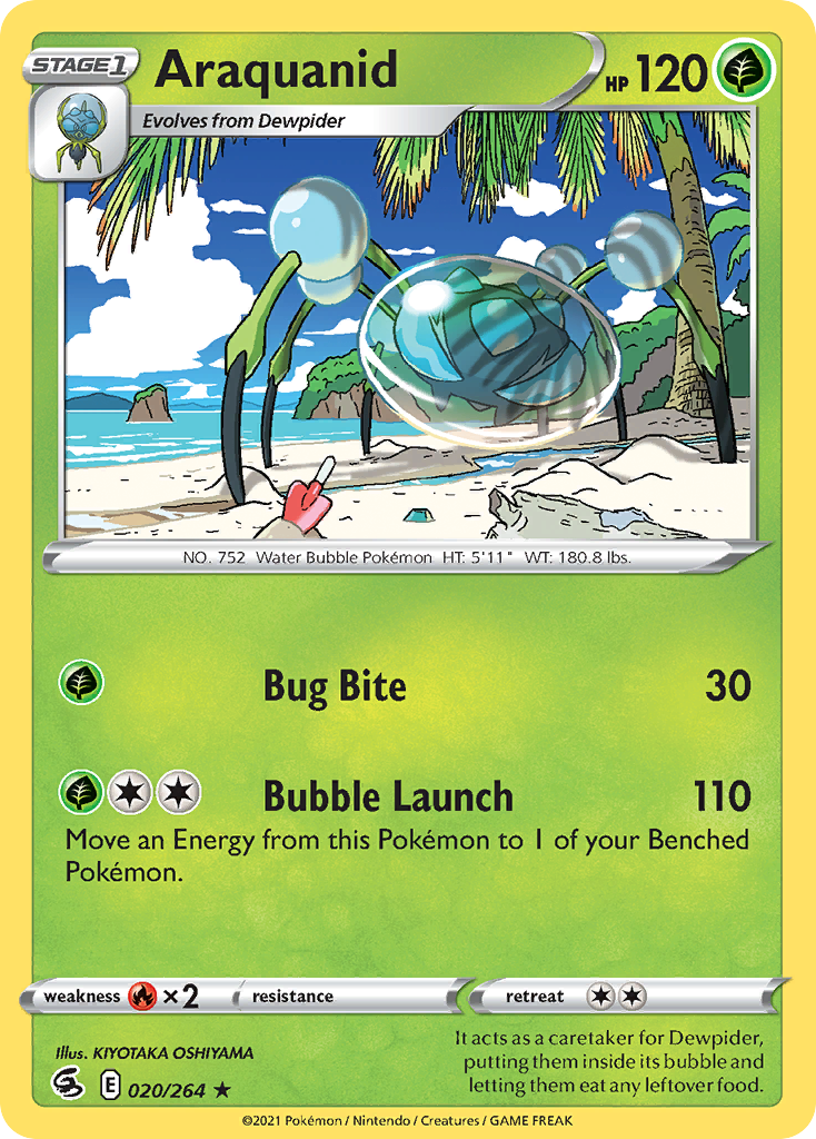 Rare swsh8-020 reverse – Pokémon Araquanid - 020/264 - Rare [SWSH8-020] [Reverse Holo] - Araquanid - 020/264 - Rare