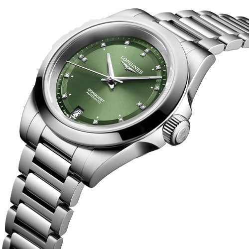 Longines Conquest Sunray Green Dial Women 34mm - view 2