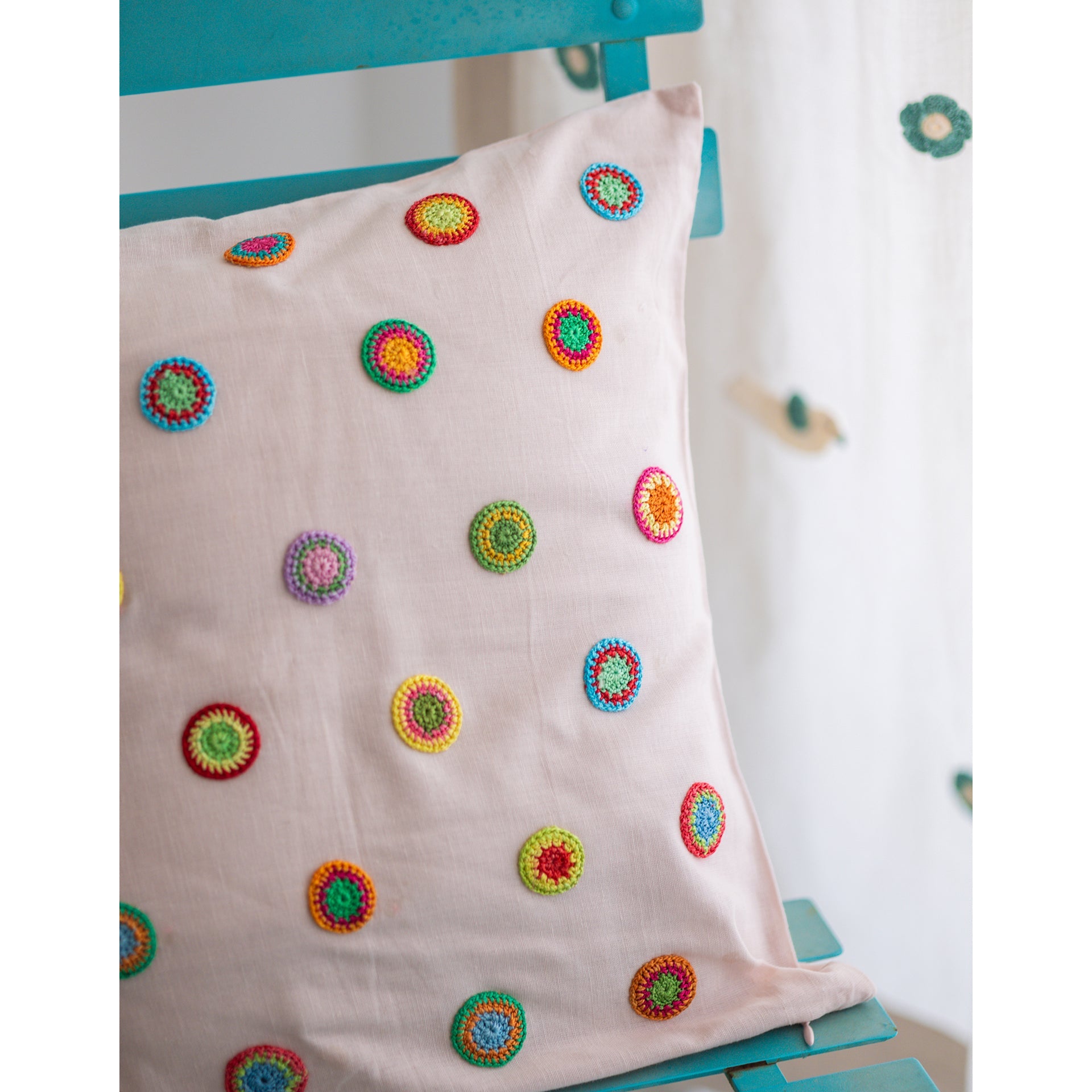 SAMOOLAM Beige - Prakriti Cushion Cover ~ Spring Drops - view 3