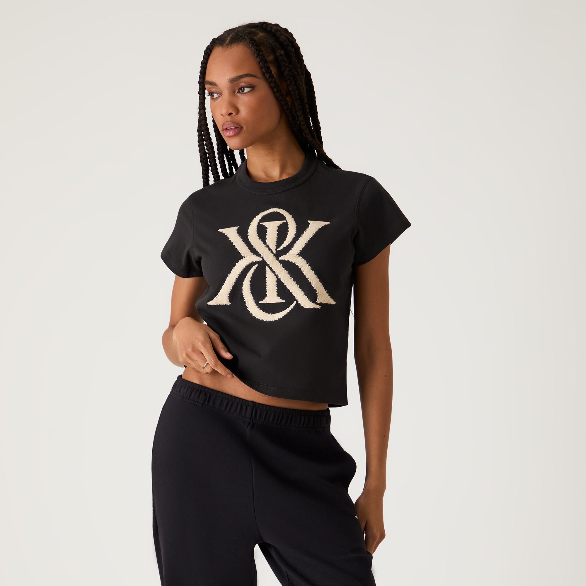 Kith Women Mulberry Magnified Crest Vintage Tee - Black - view 2