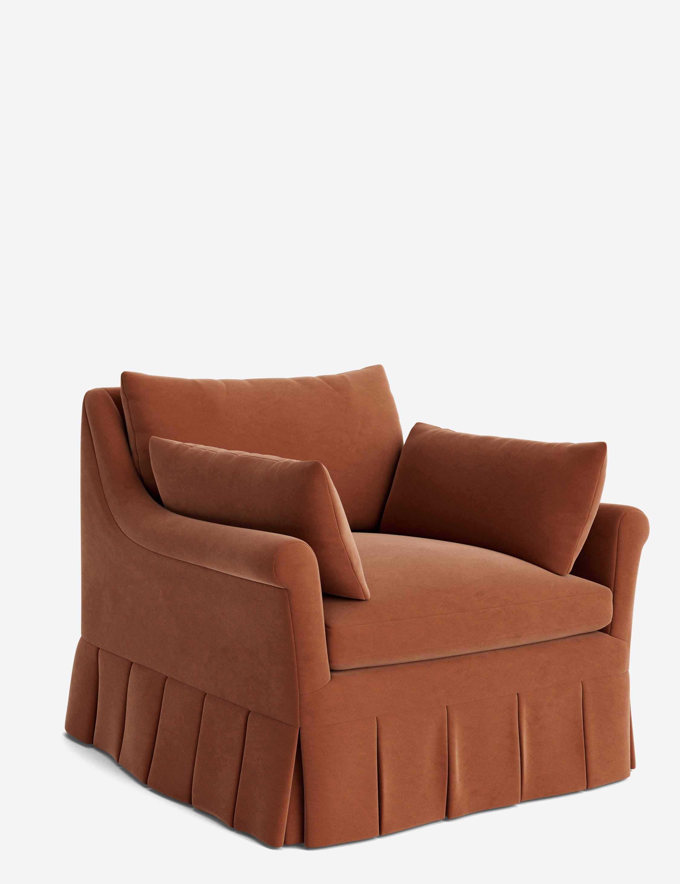 Lulu and Georgia Portola Rolled Arm Luxe Depth Pleated Chair - view 172