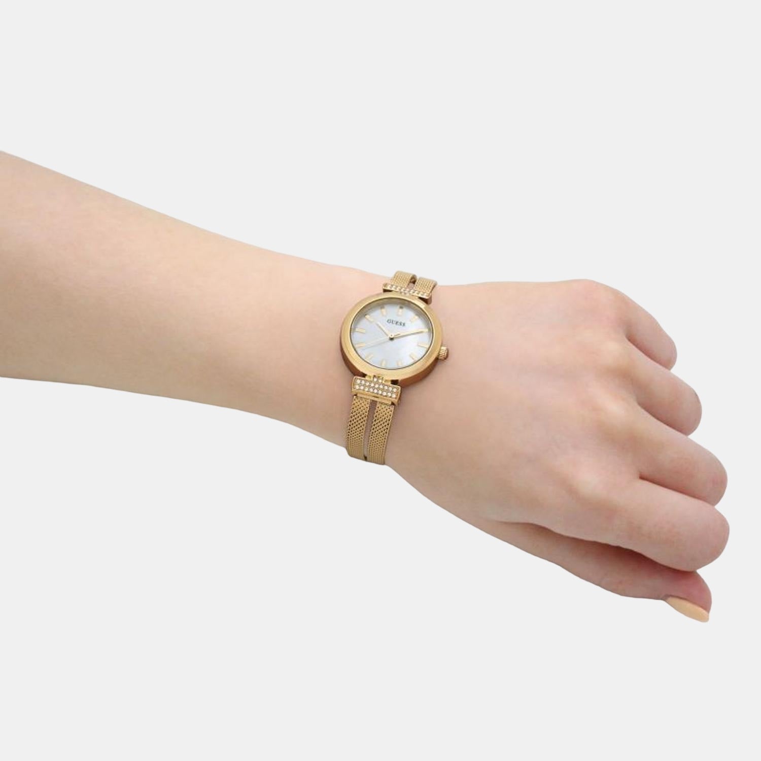 Guess Array Women Quartz Mother Of Pearl Dial Analog Stainless Steel Watch GW0471L2 - view 7