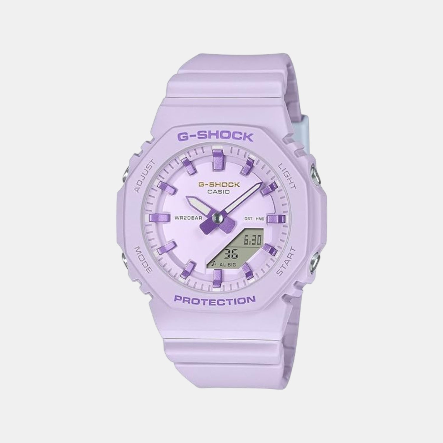 Casio G-Shock Women Quartz Purple Dial Analog-Digital Resin Watch G1692