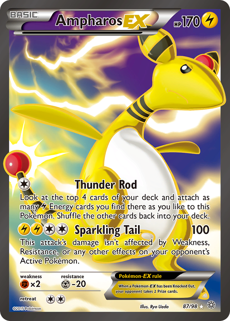 Rare ultra xy7-87 – Pokémon Ampharos-EX - 87/98 - Rare Ultra [xy7-87] [Ultra] - Ampharos-EX - 87/98 - Rare Ultra