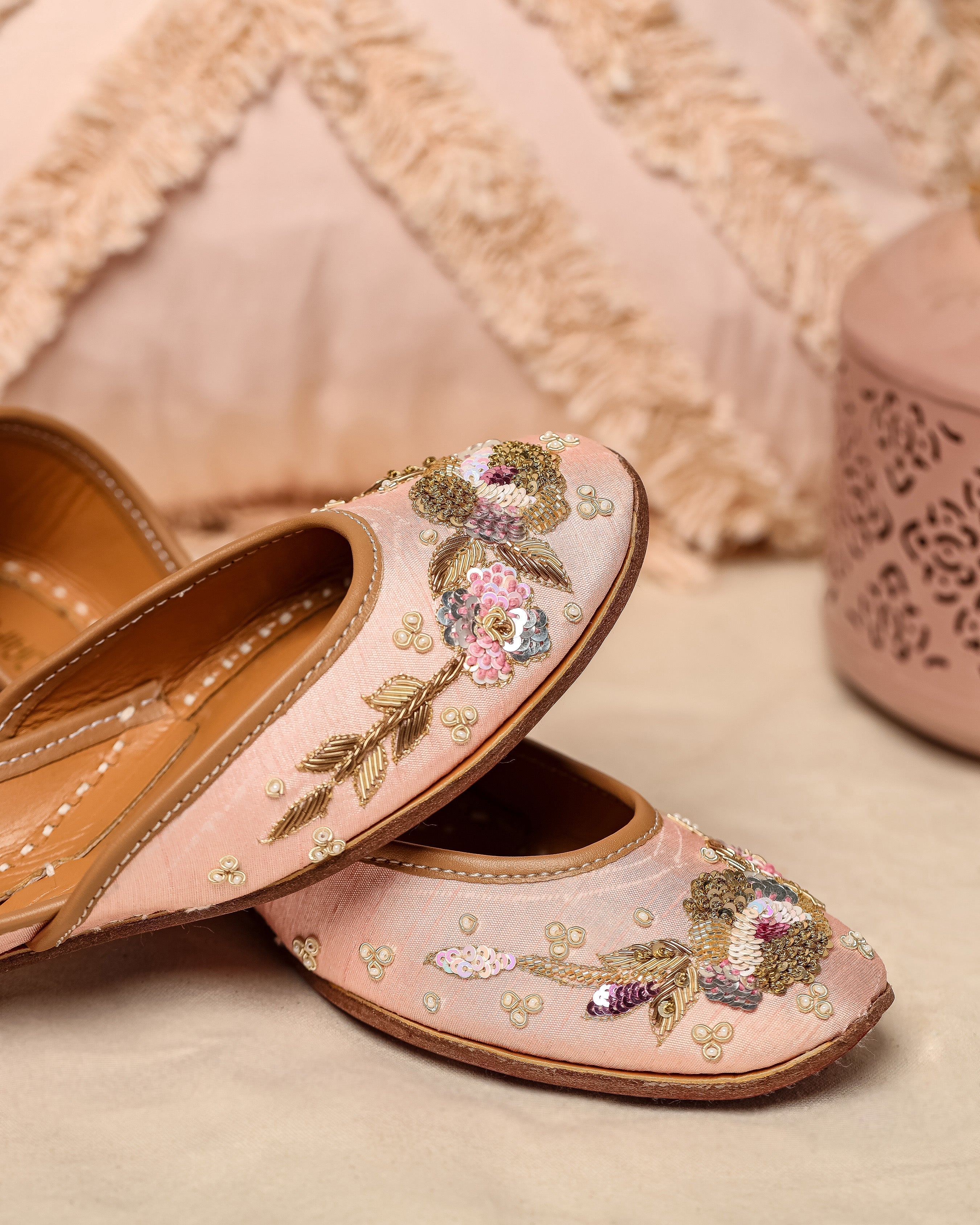Aachho Cosmetic Peach Handcrafted Jutti - view 6