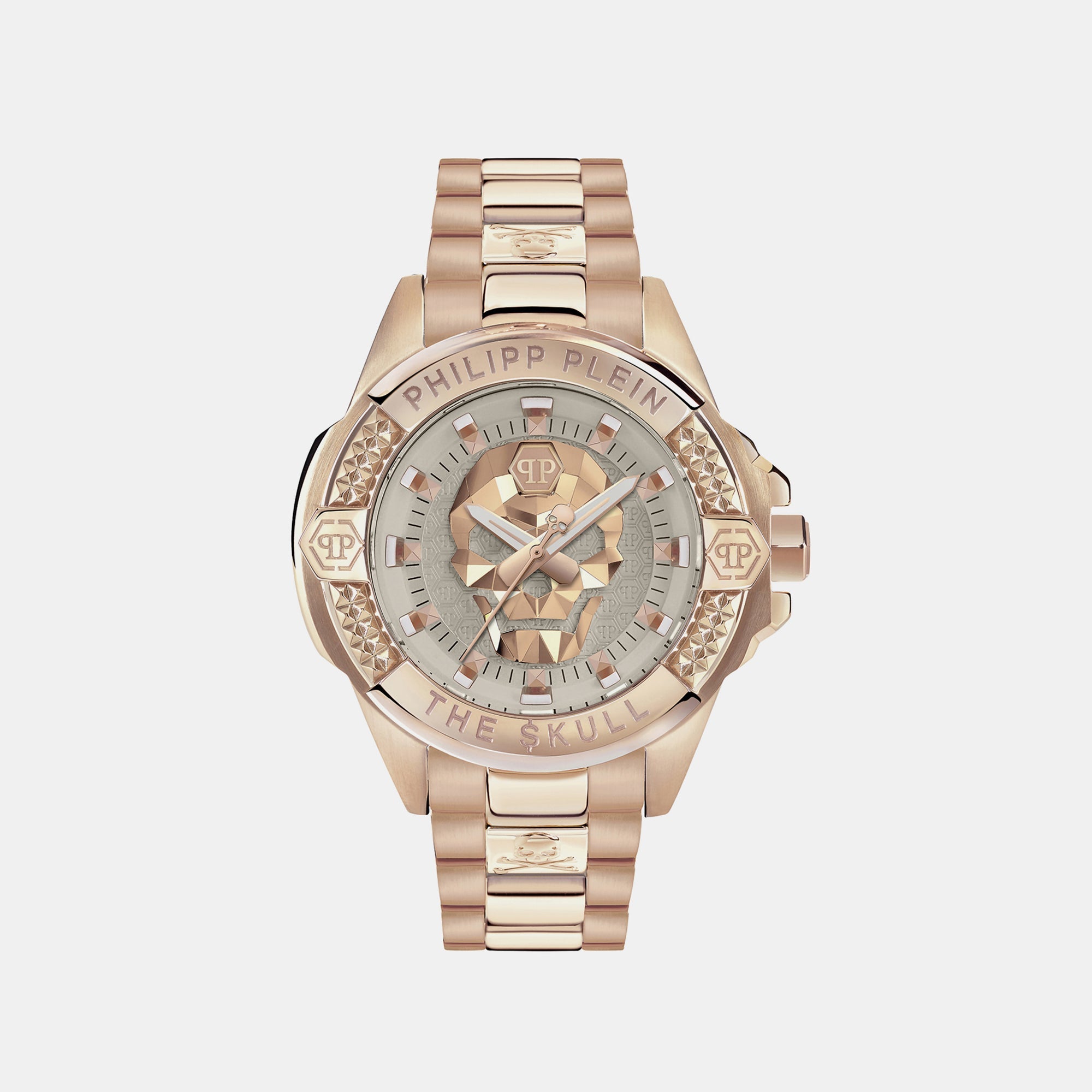 Philipp Plein $kull Women Quartz Beige Dial Analog Stainless Steel Watch PWNAA1623