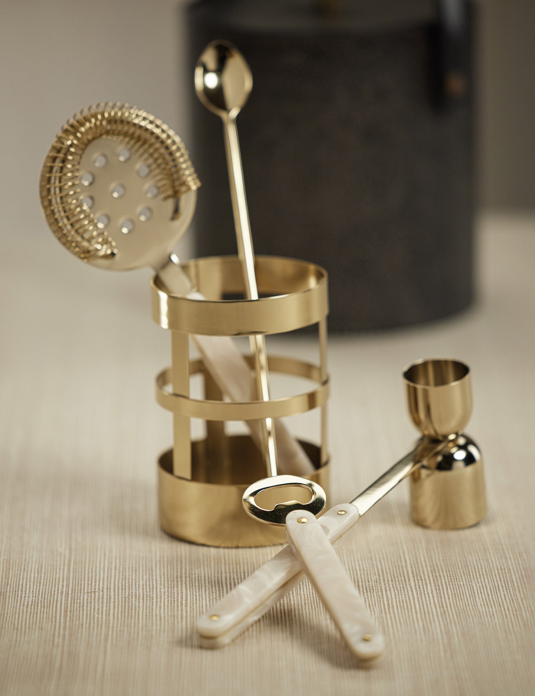 Lulu and Georgia Tibbett 5-Piece Bar Set – Brass