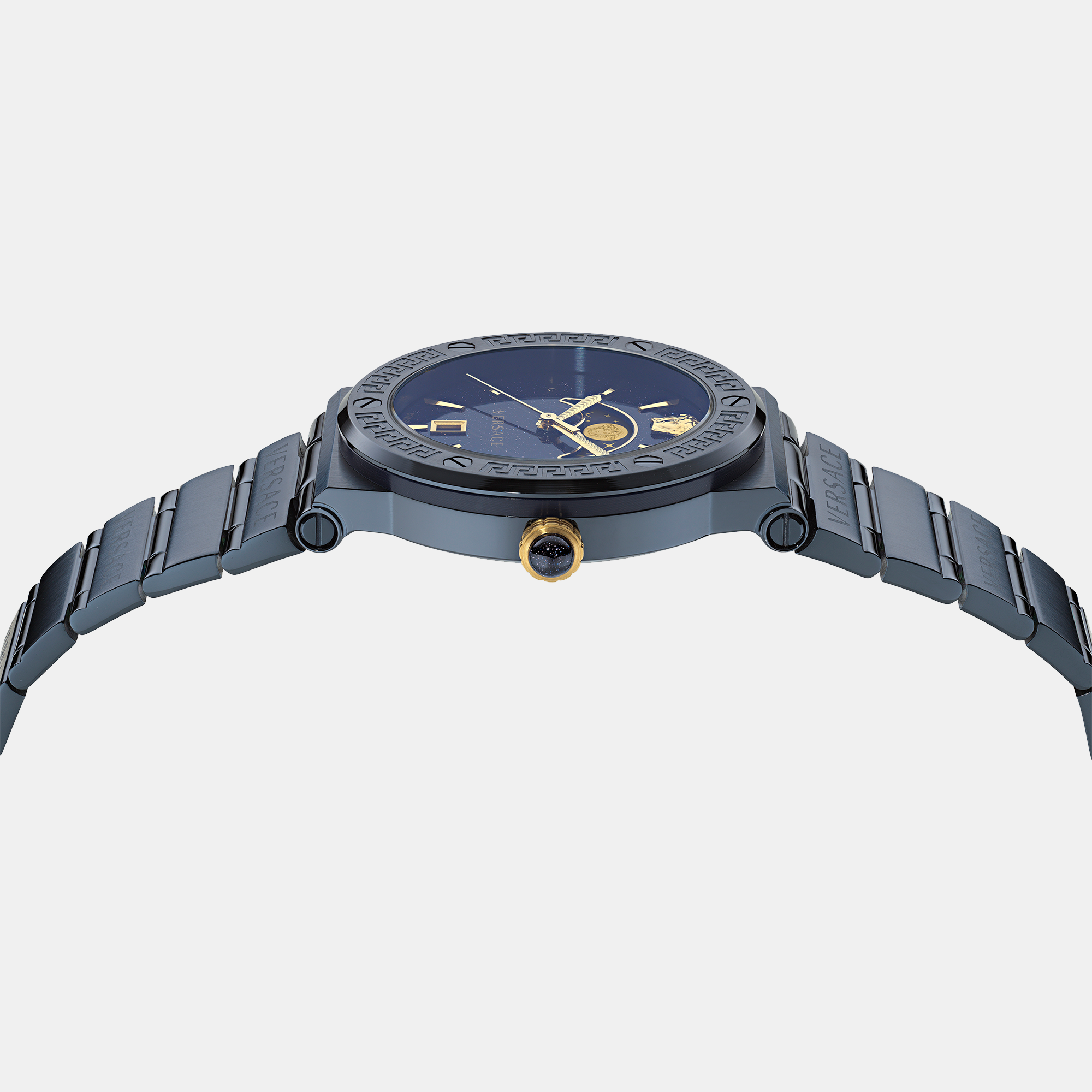 Versace Greca Logo Moonph Unisex Quartz Blue Dial Analog Stainless Steel Watch VE7G00423 - view 2