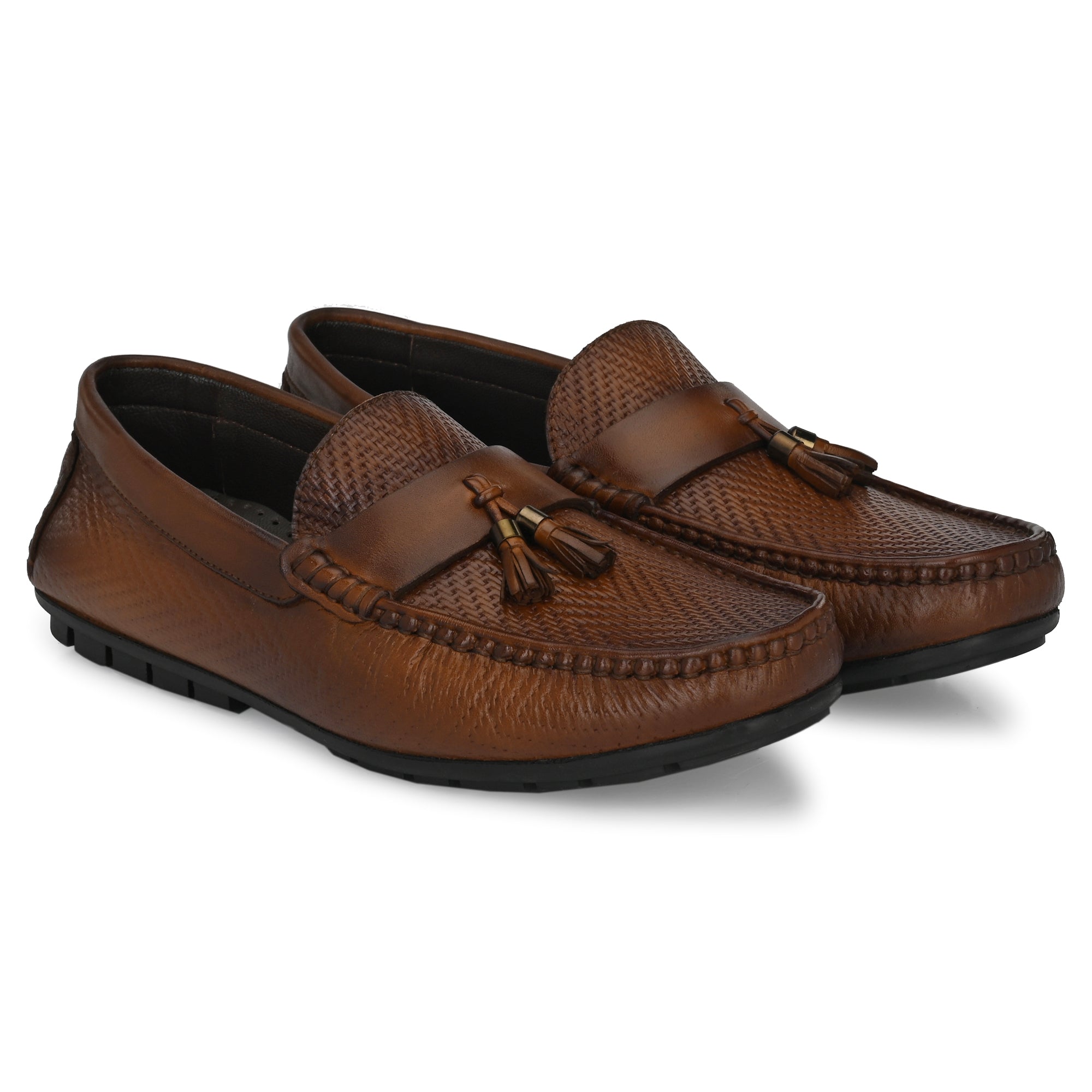egoss-shoes Tassel Formal Loafers For Men – Tan