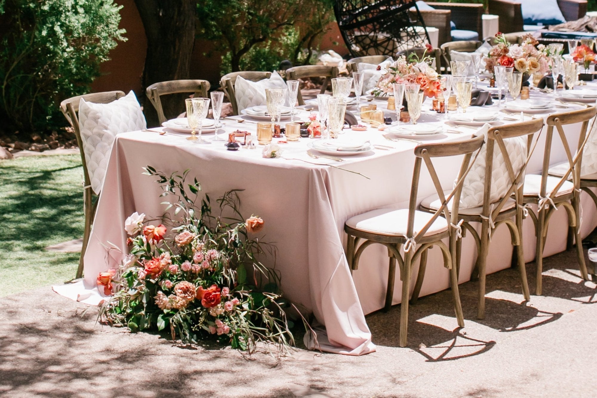 fiftyflowers.com Chic Peach and Toffee Sedona Styled Wedding - view 7