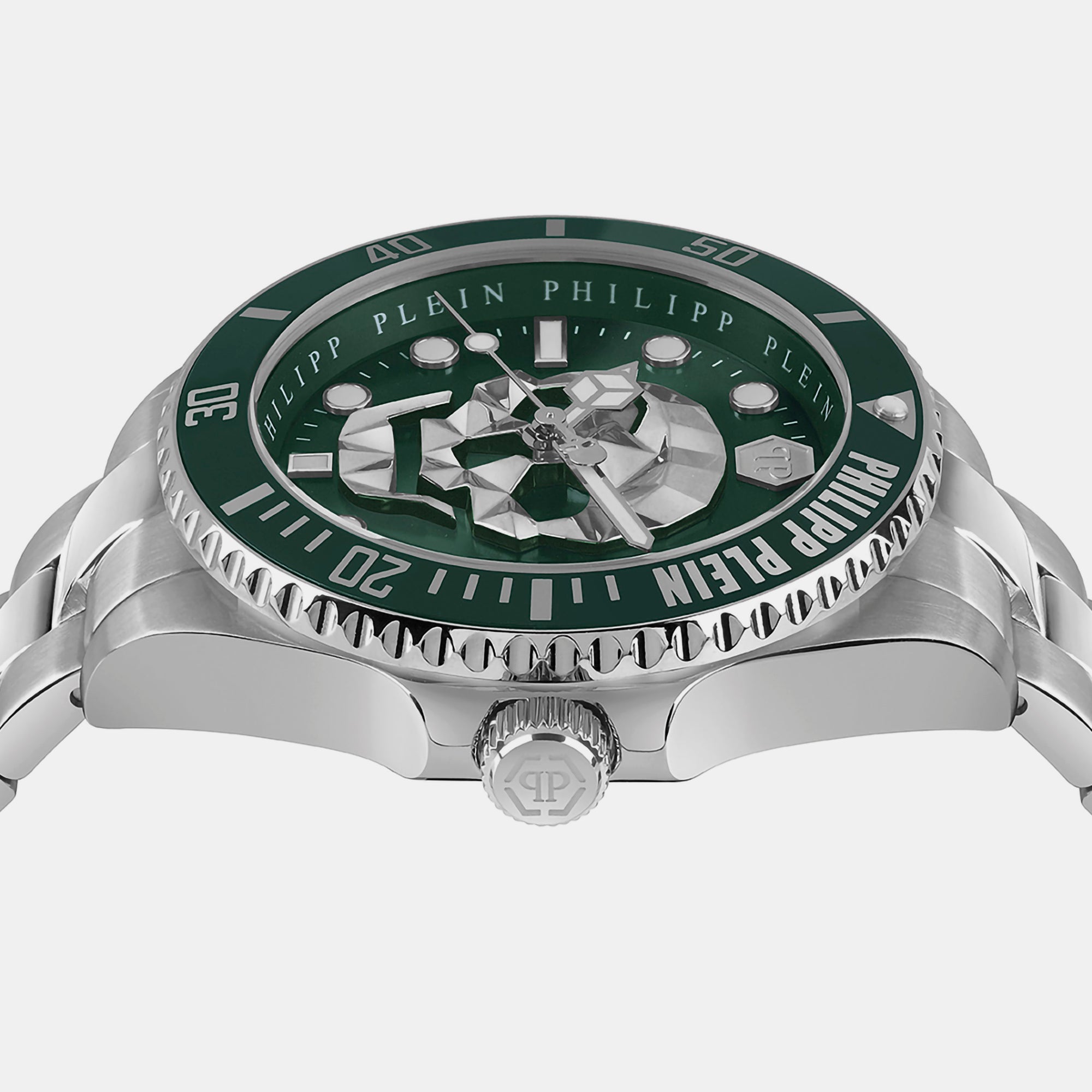 Philipp Plein $kull Men Quartz Green Dial Analog Stainless Steel Watch PWOAA0622 - view 2