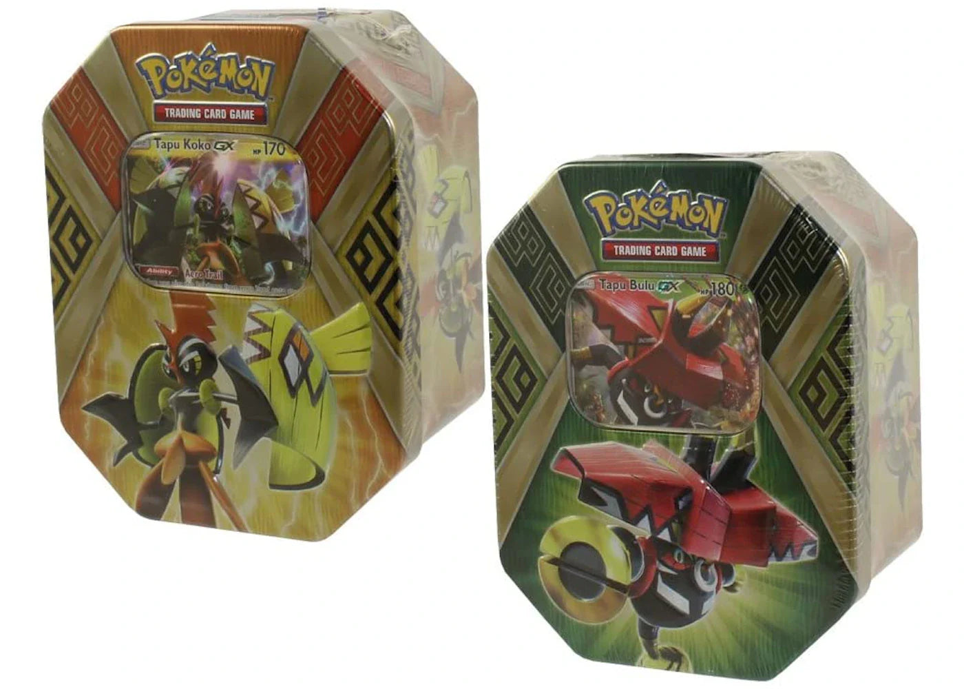 Pokémon 2017 Pokemon TCG Island Guardians Tin Tapu Koko GX/Tapu Bulu GX Lot