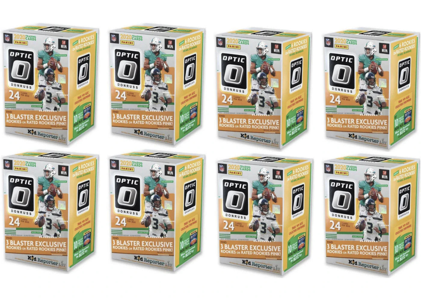 2020 Panini Donruss Optic Football Blaster Box (Pink Parallels) 8x Lot