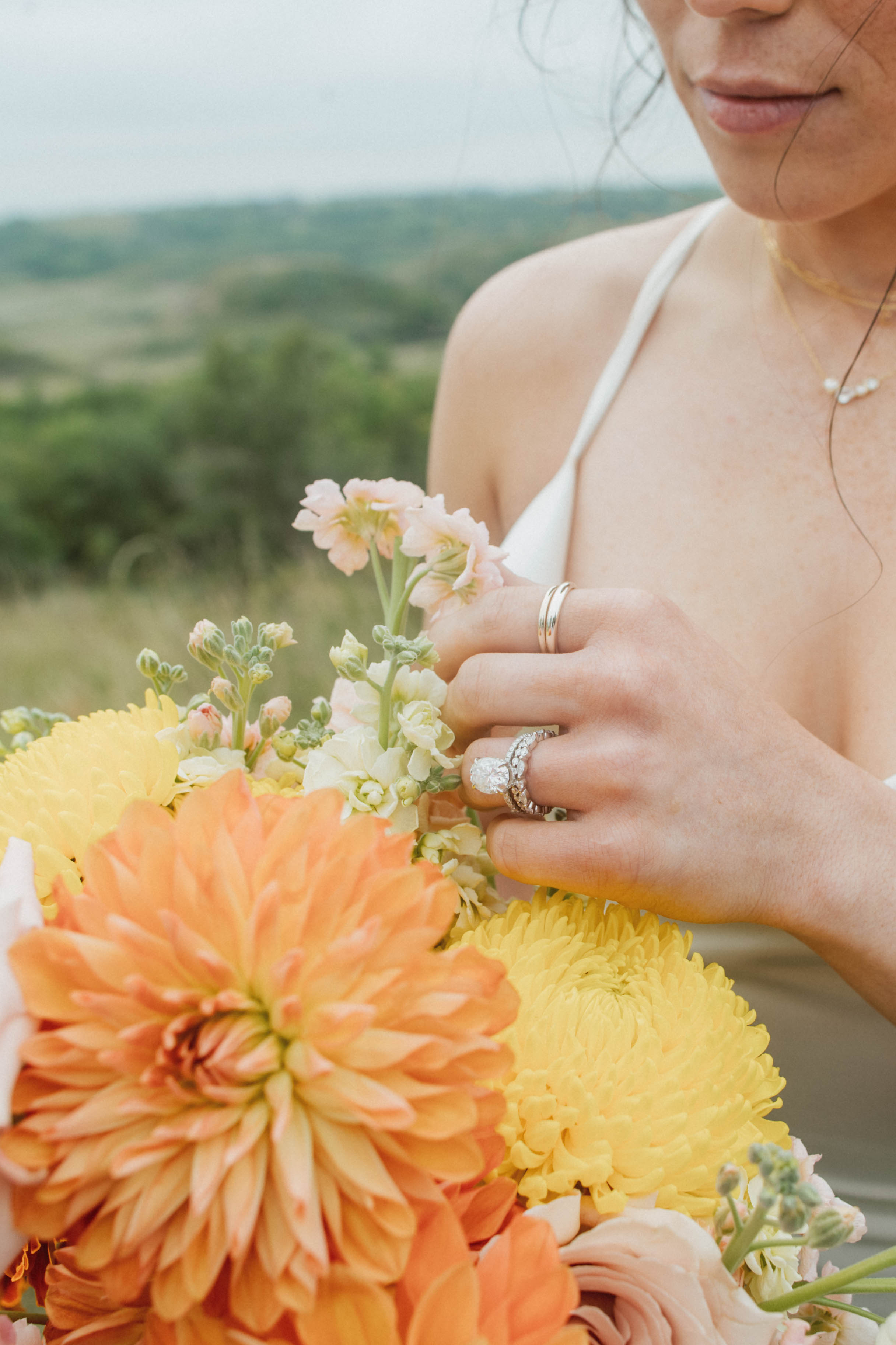 fiftyflowers.com Dreamy Orange and Yellow Grassland Elopement - view 6