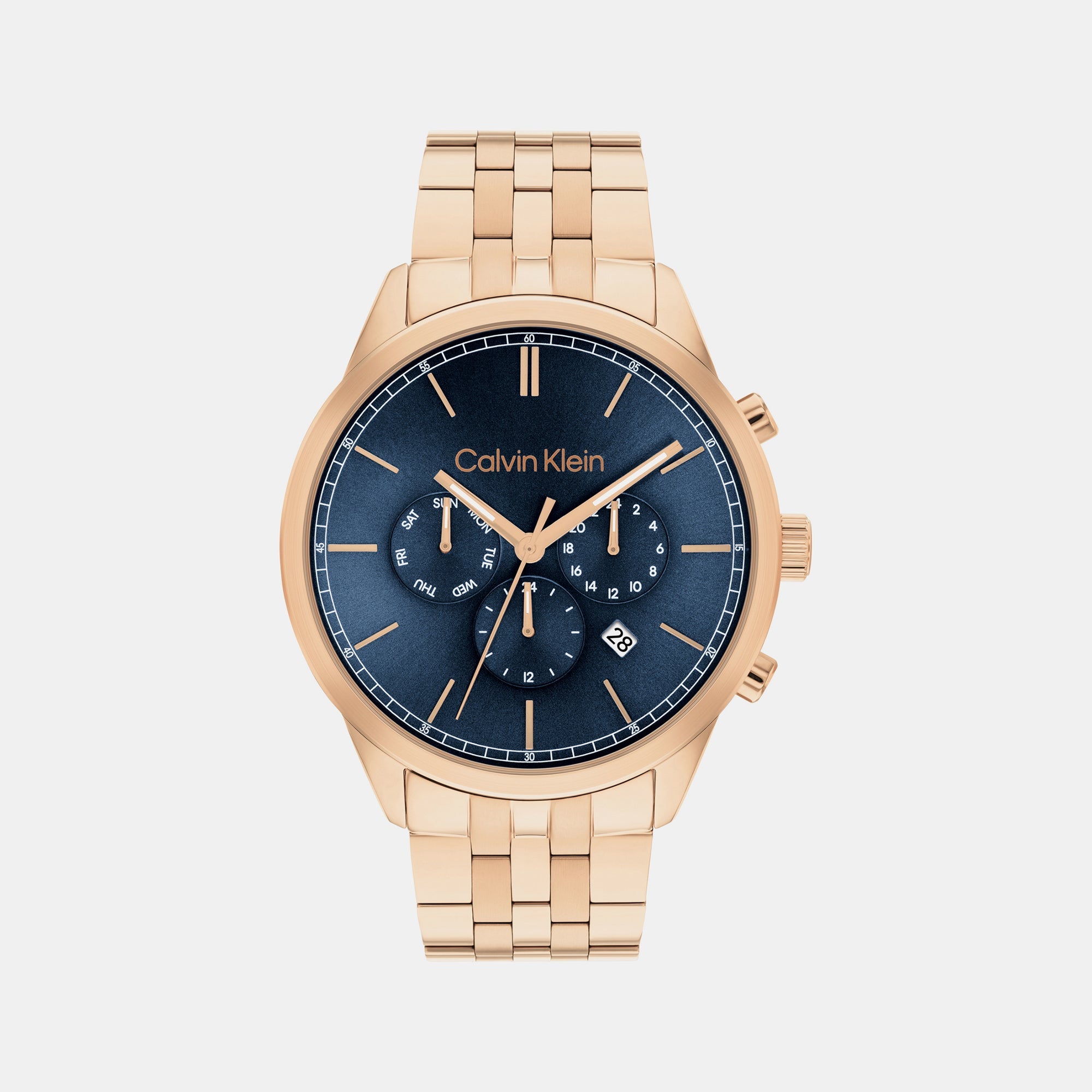 Calvin Klein Ck Infinite Men Quartz Blue Dial Chronograph Stainless Steel Watch 25200376
