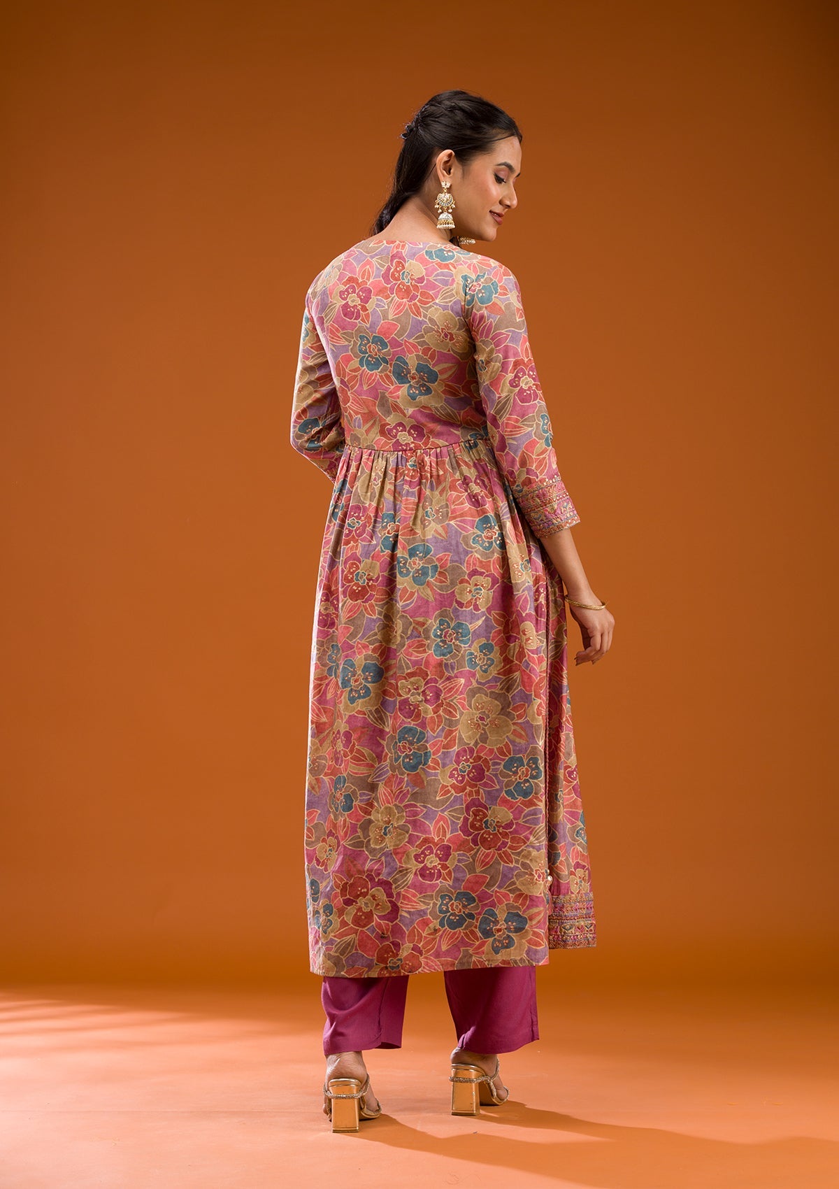 Koskii Multi Printed Semi Crepe Readymade Salwar Suit - view 2