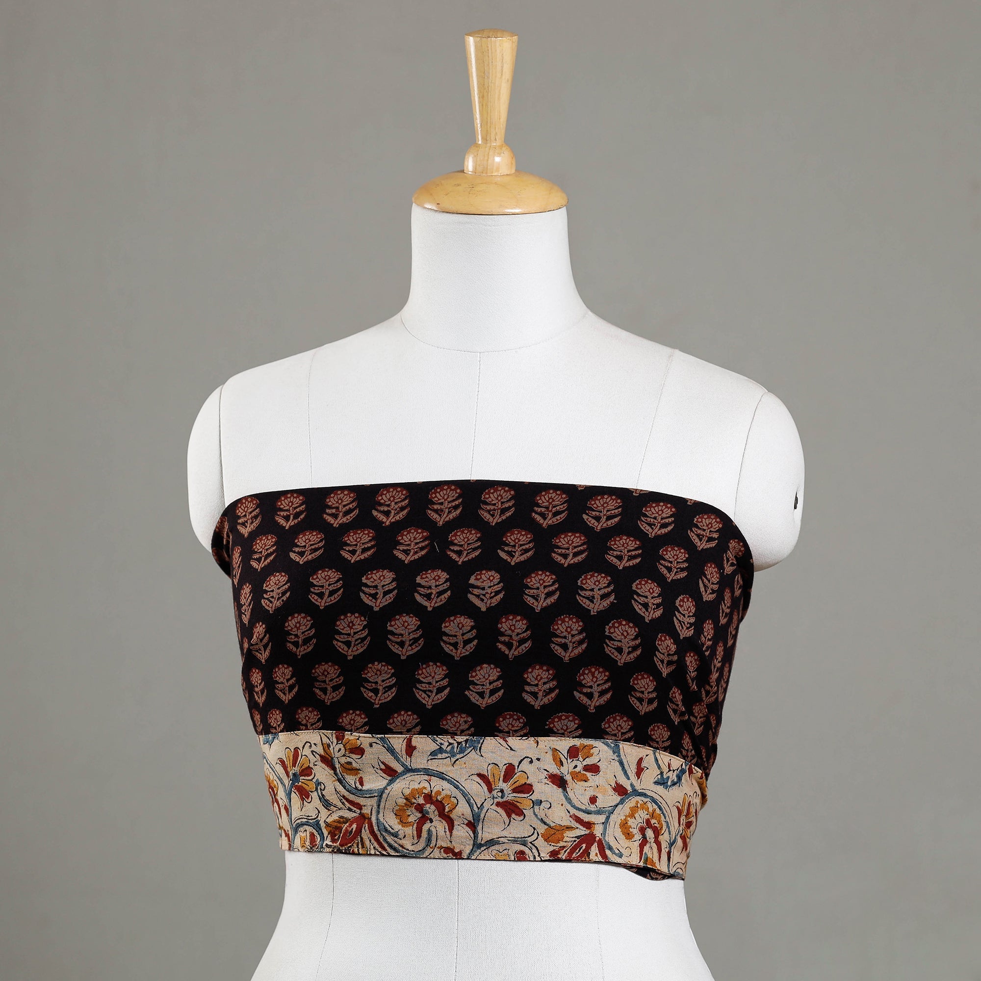 NOORI BAZAR Black - Bagh Block Printed Cotton Blouse Piece