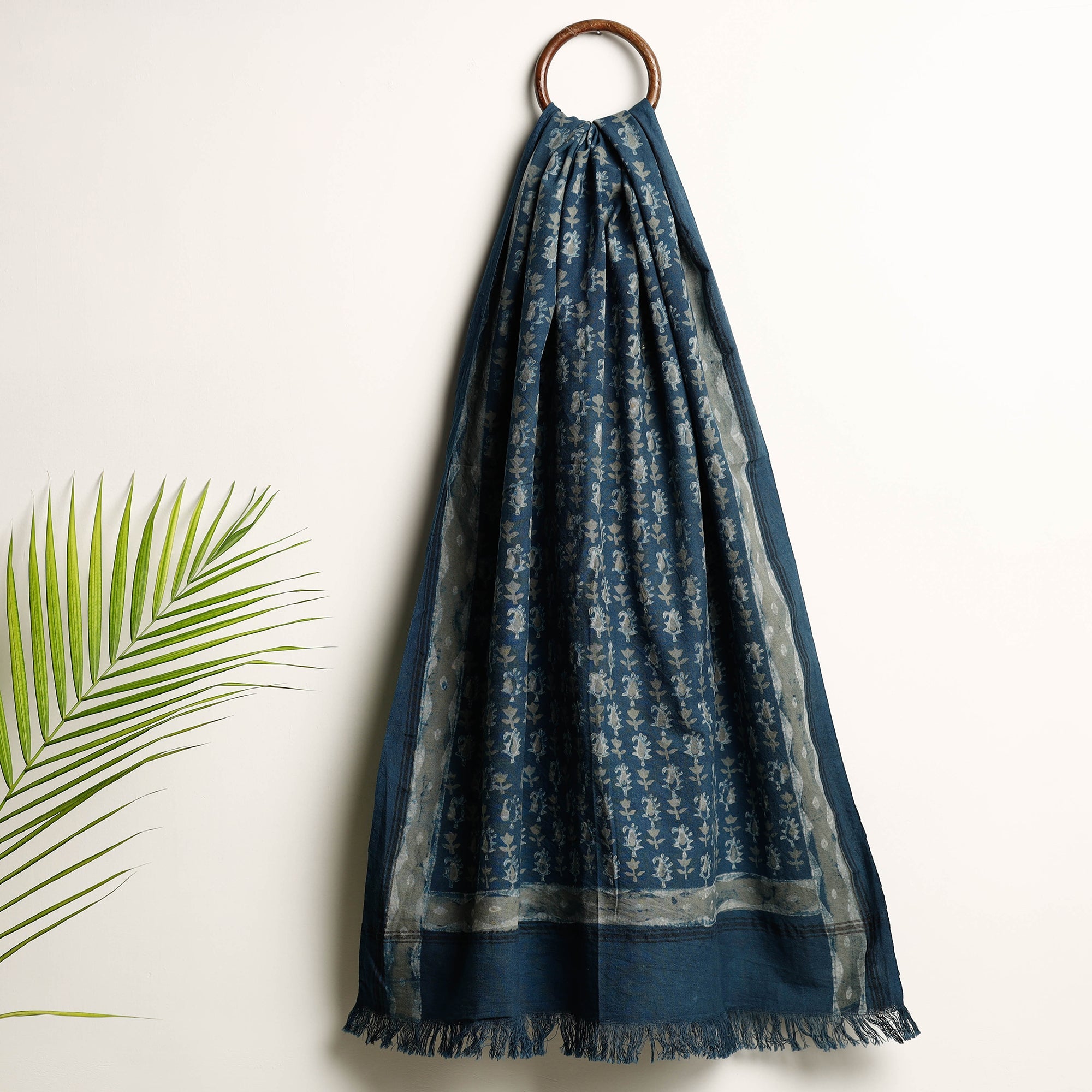 HAVELI CHRONICLES Blue - Akola Block Printed Pure Handloom Cotton Towel
