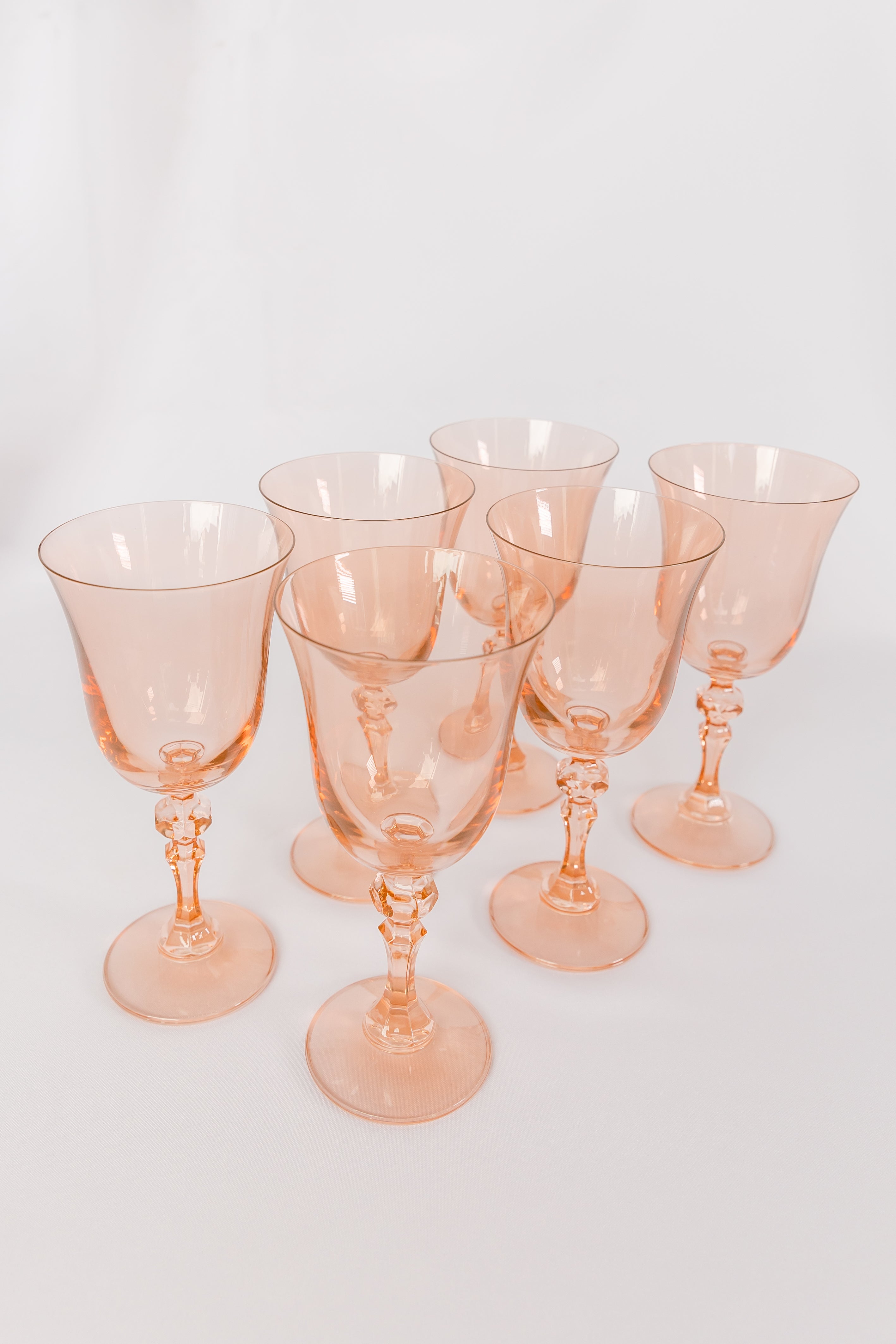 Estelle Colored Glass Estelle Colored Regal Goblet - Set of 6 {Blush Pink}