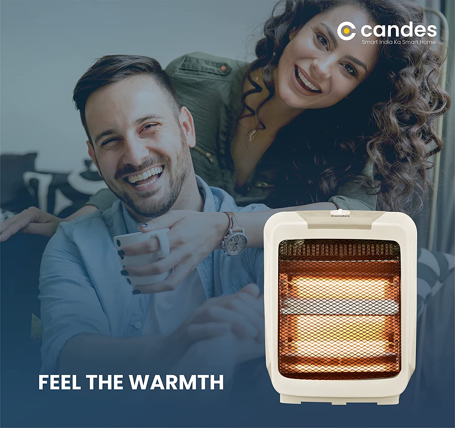 Candes Infra2 Noiseless 800Watt Halogen Room Heater - view 2