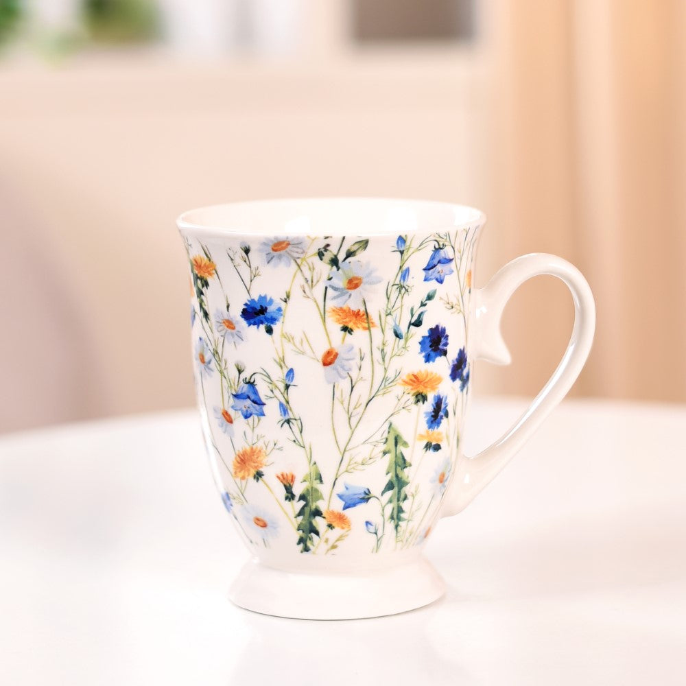 Nestasia Victorian Garden Ceramic Coffee Mug Set Of 2 Blue 400ml - view 3