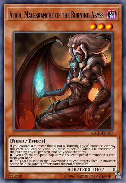 Alich malebranche – Yu-Gi-Oh! Alich, Malebranche of the Burning Abyss - NECH-EN083 - Rare - 1st Edition