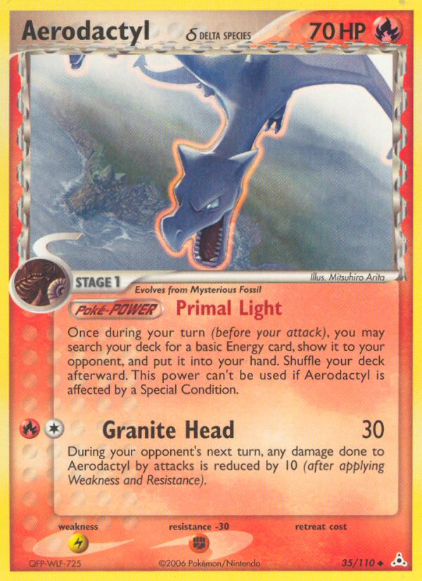 Uncommon ex13-35 non-holo – Pokémon Aerodactyl δ - 35/110 - Uncommon [ex13-35] [Non-Holo] - Aerodactyl δ - 35/110 - Uncommon