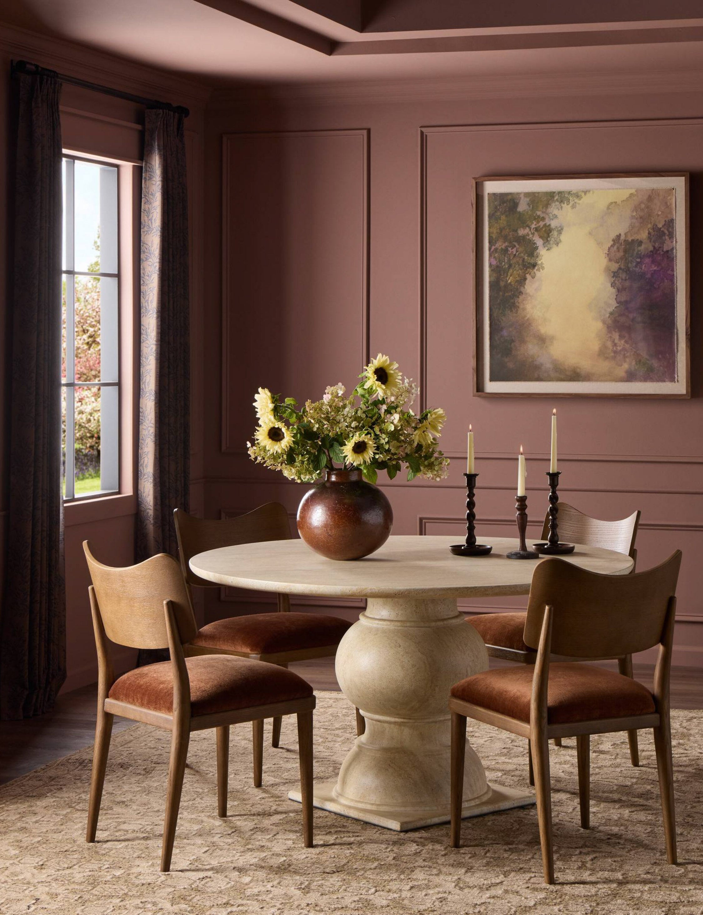 Lulu and Georgia Macalaster Round Dining Table by Amber Lewis x Four Hands