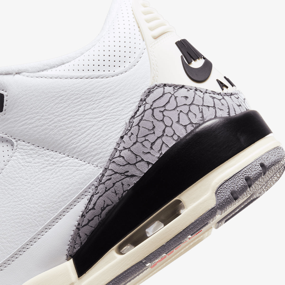 Jordan | AIR JORDAN 3 RETRO { SUMMIT WHITE/FIRE RED-BLACK-CEMENT GREY - view 4