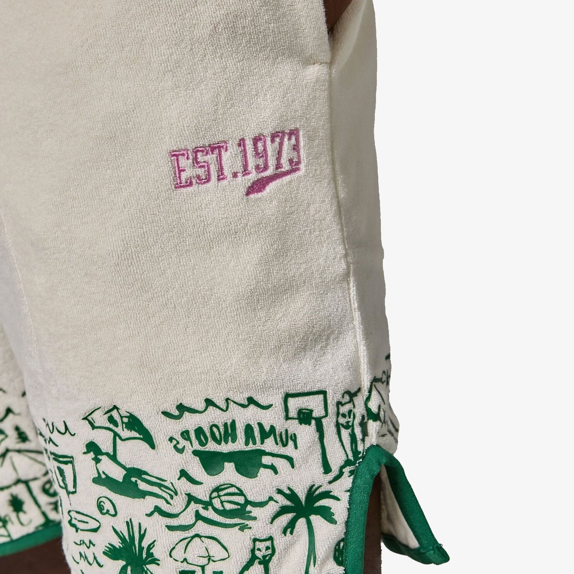 Puma | The Fairgrounds Terry Basketball Shorts { Frosted Lvory - view 4