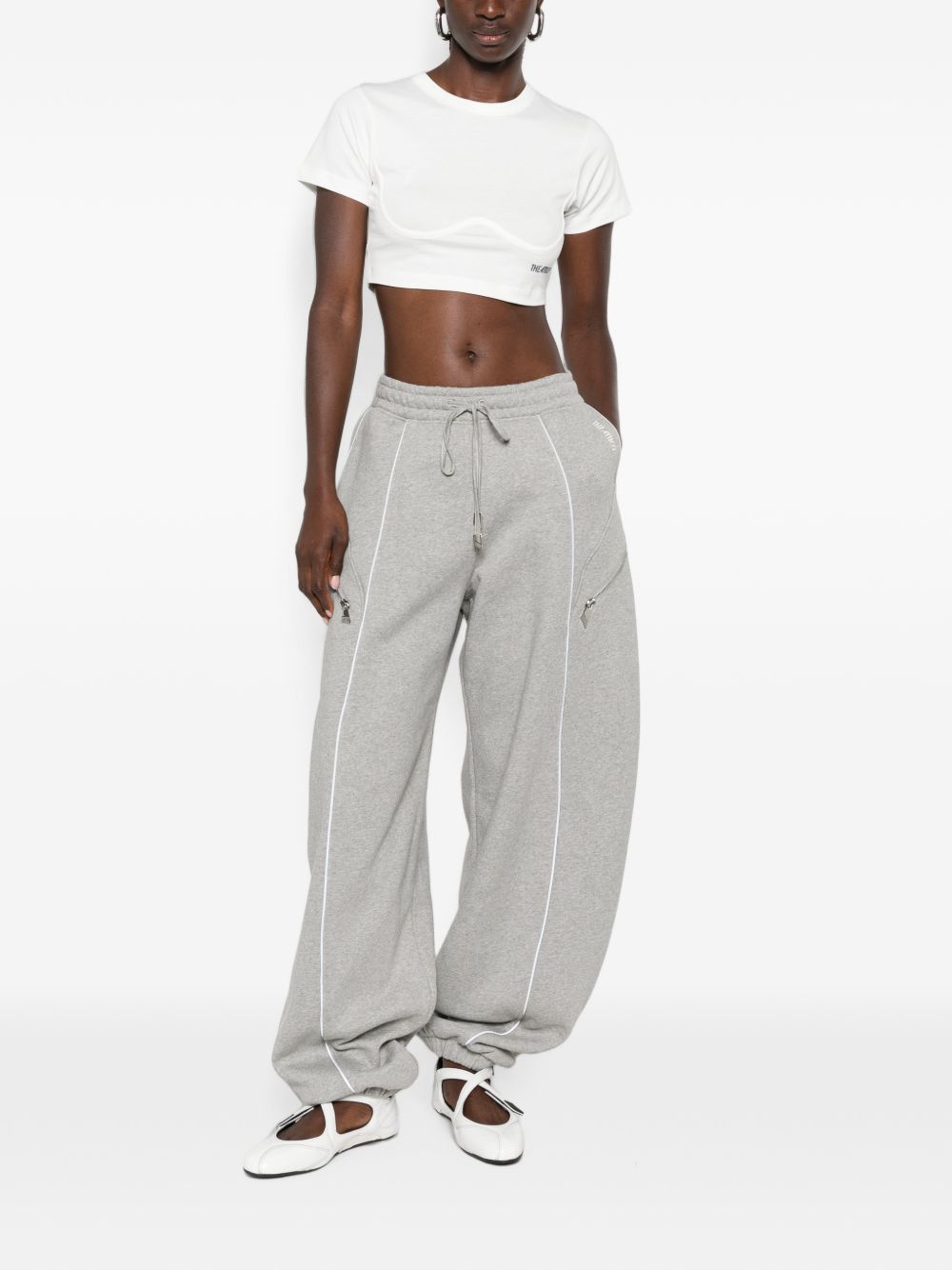 The Attico Piped-Trim Track Pants – COTTON 100% - view 2
