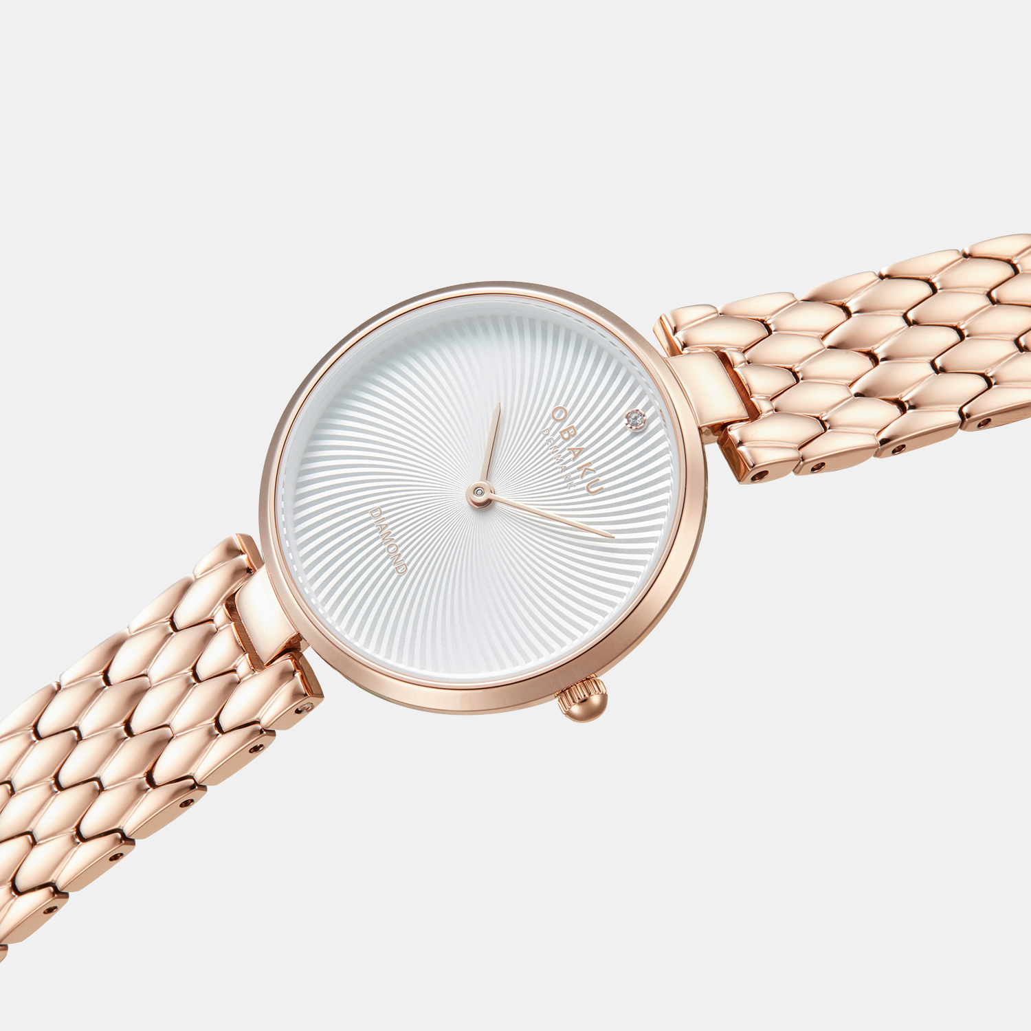 Obaku Diamant Fuchsia Women Quartz Silver Dial Analog Stainless Steel Watch V256LXVISV - view 2
