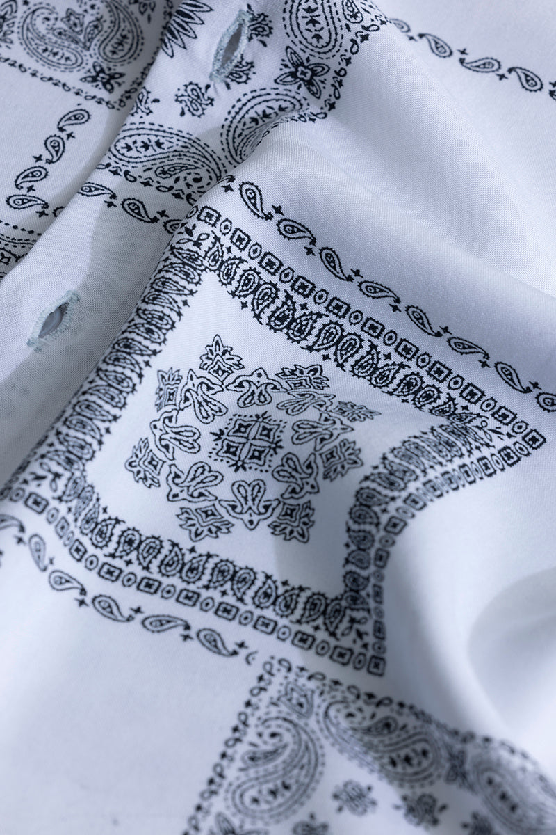 SNITCH Pixel Paisley White Shirt - view 8