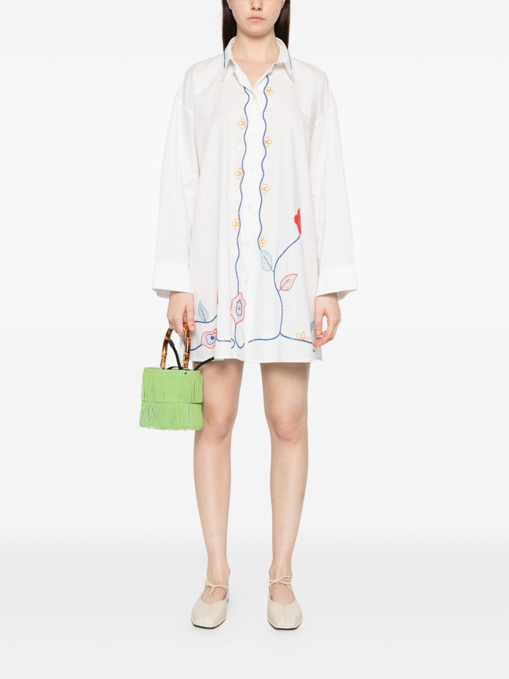 Forte Forte Embroidered cotton shirt – 100% Cotton - view 4