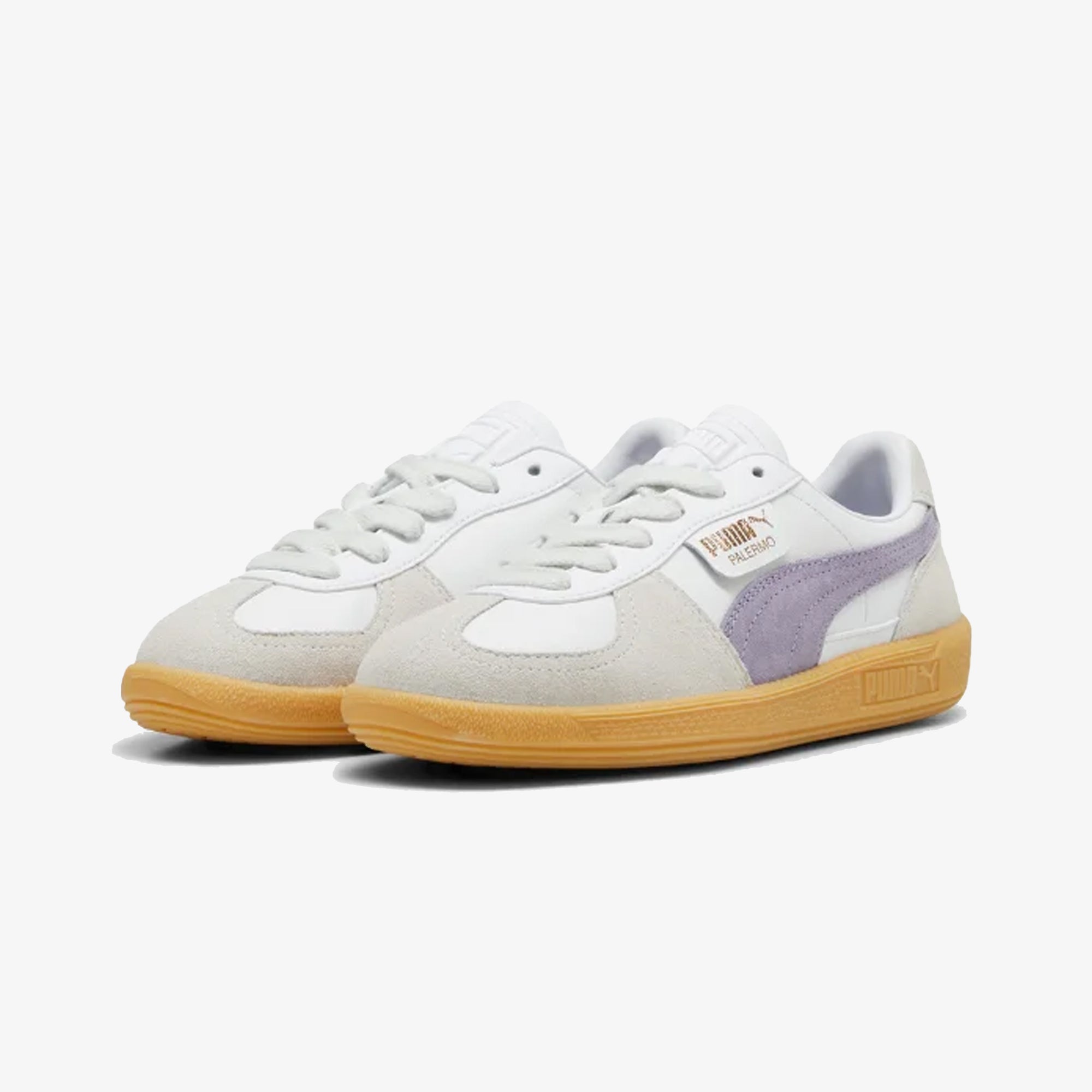 Puma | Palermo { White/ Palm-plum Gum - view 2