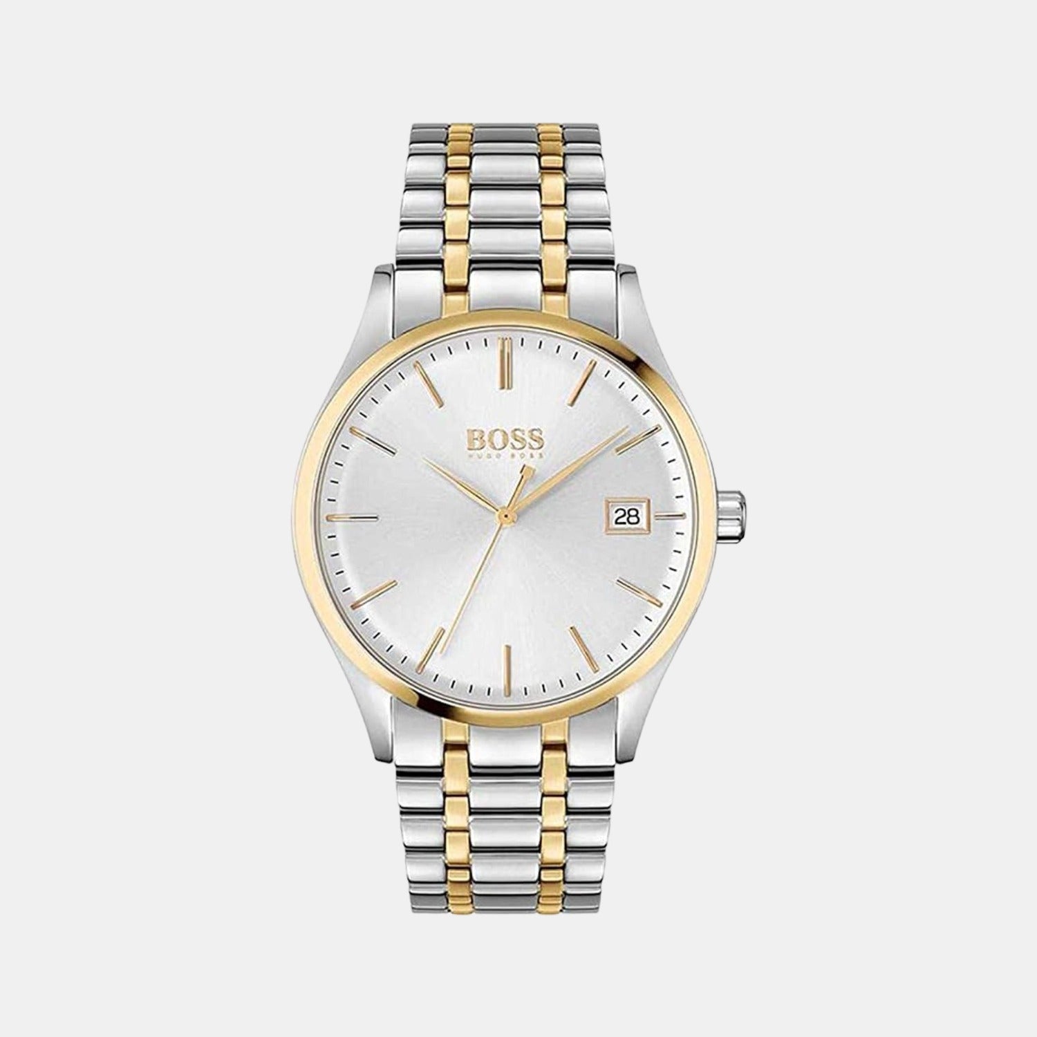 Boss Commissioner Men Quartz Silver Dial Analog Stainless Steel Watch 1513835