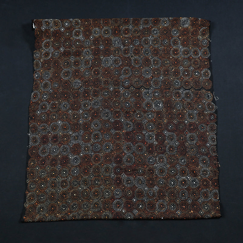 KHUSHBASH - HAPPY LOOM OF EAST Bengal Kantha All Over Embroidered Pure Cotton Blouse Piece - view 2