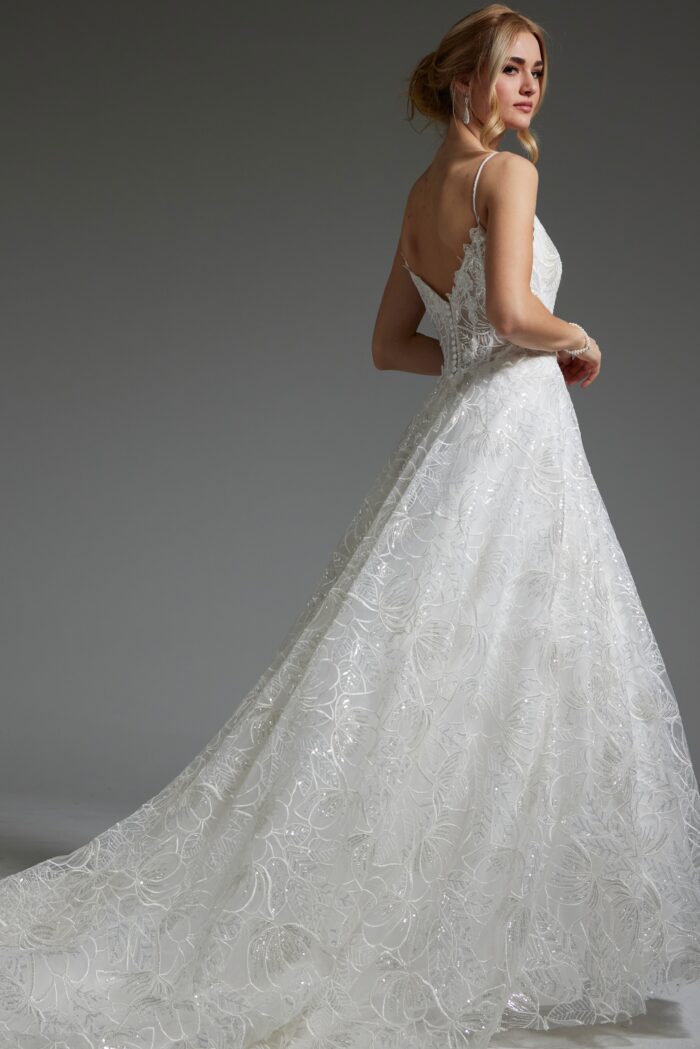 Jovani JB422225 Bridal Gown Sequin Long Wedding Dress - view 2