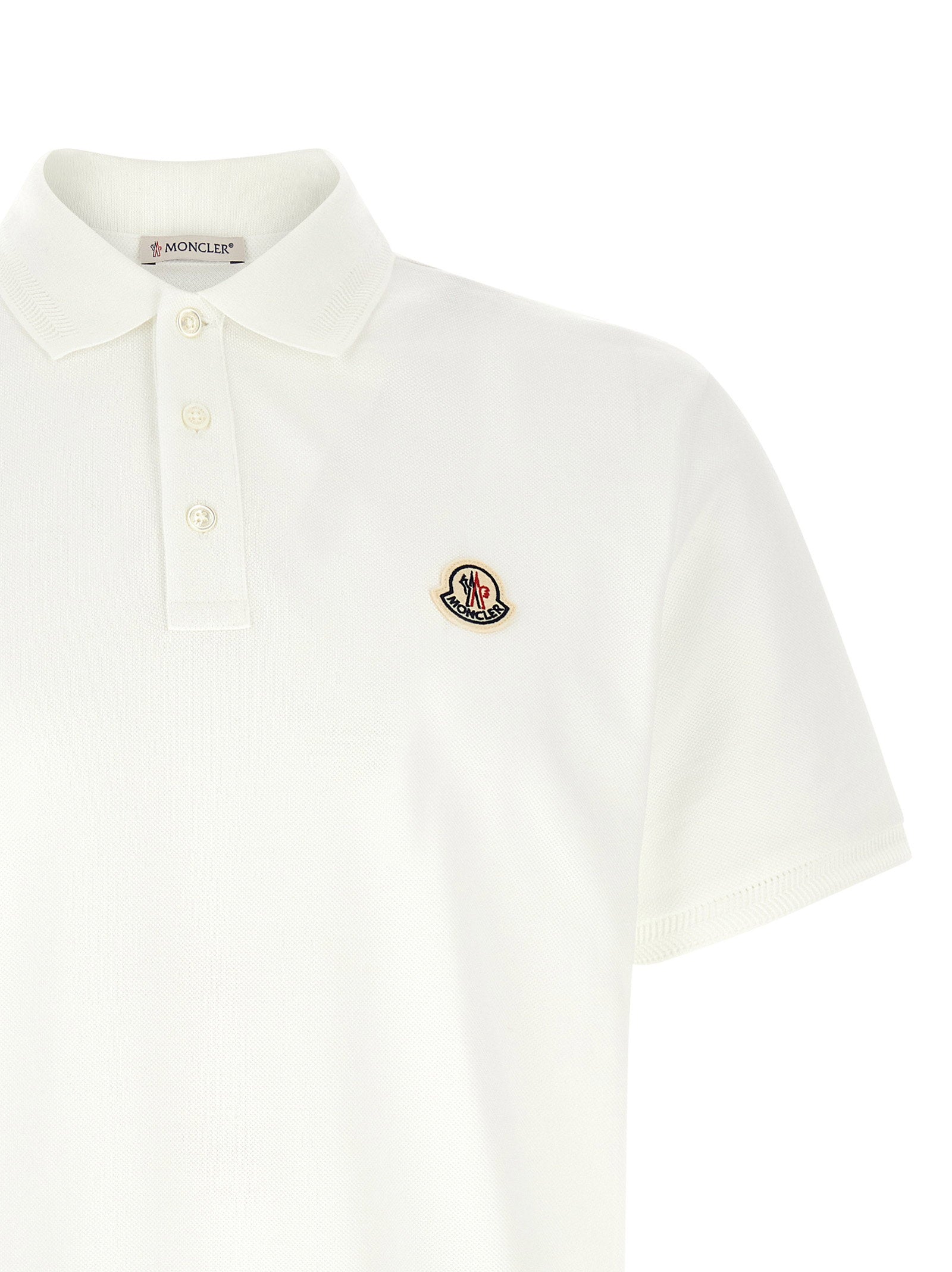 Moncler Logo Patch Polo Shirt – 100% cotton - view 3