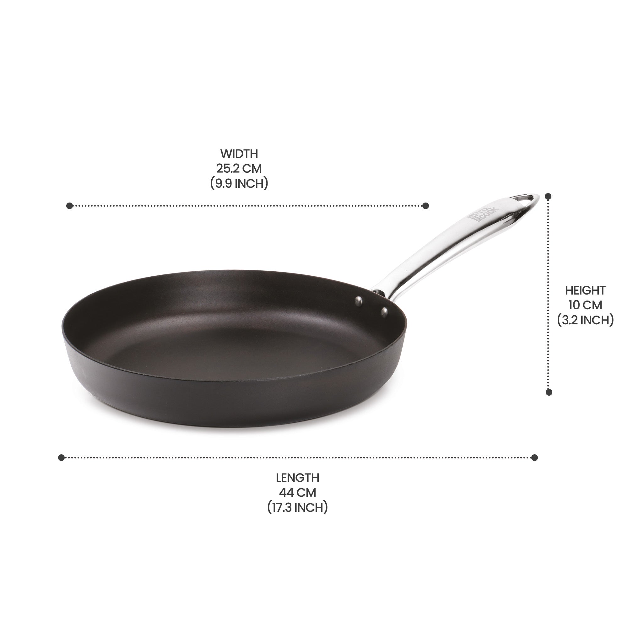 Non Stick Iron Fry Pan (Milton Procook) – Black - view 6