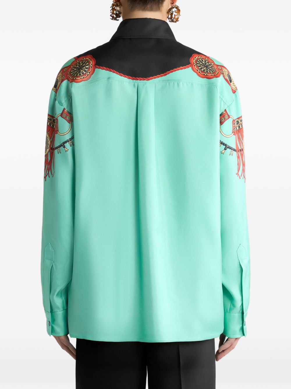 Etro Shirts LIGHT BLUE – 100% Silk - view 4