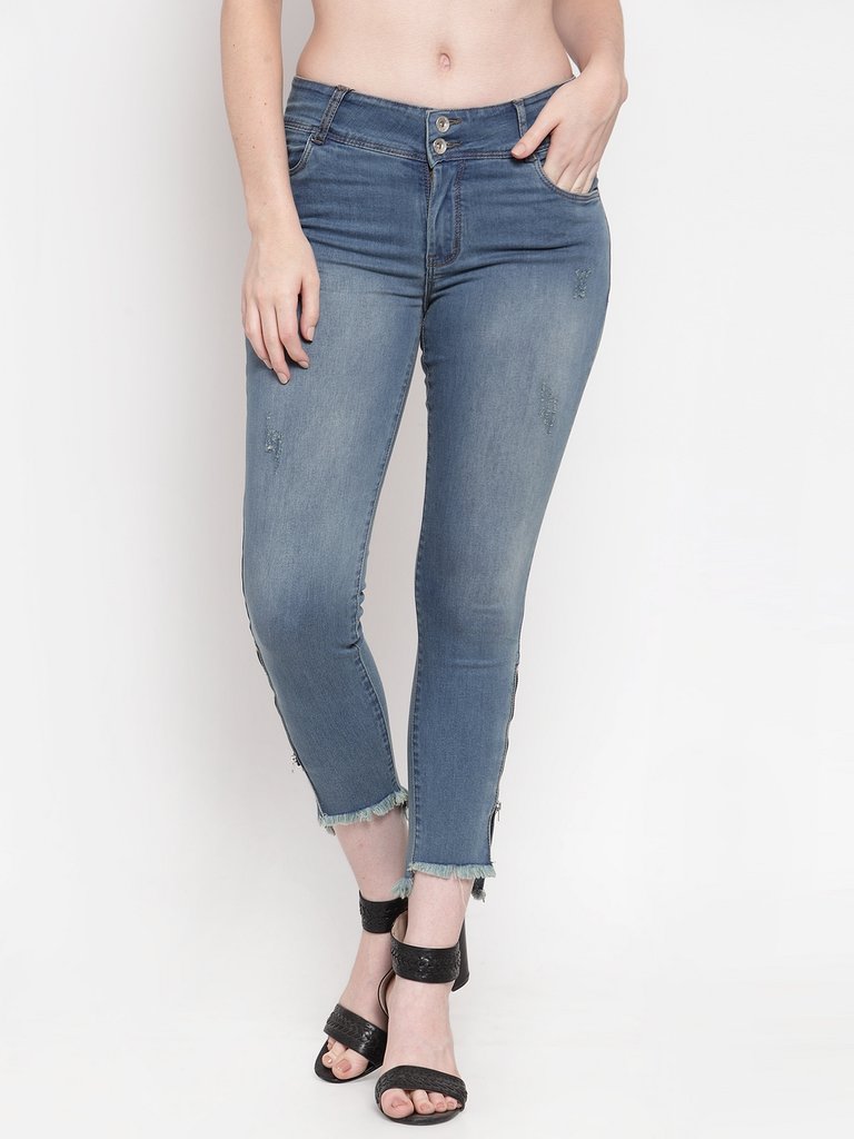 BlackTree Women Blue Solid Denim..