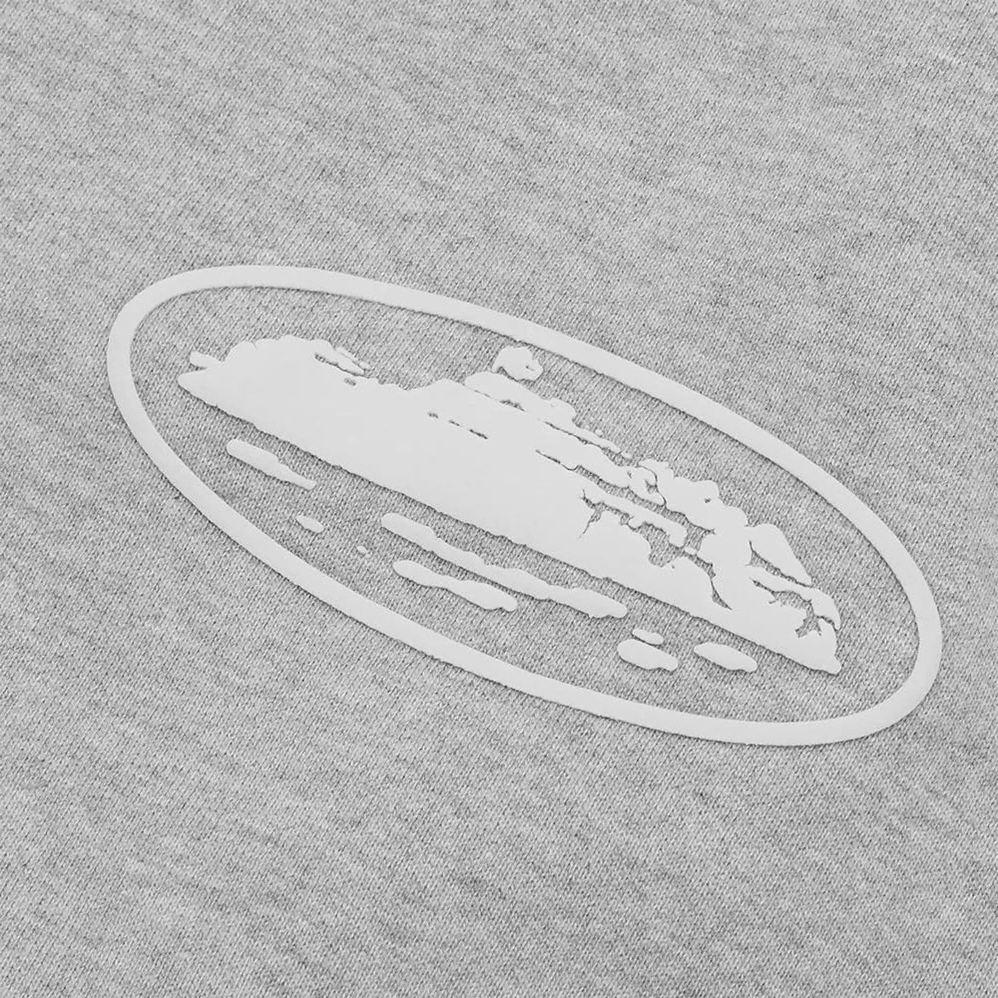 Corteiz Island Puff Print Heather Grey Zip-Up Hoodie - view 3