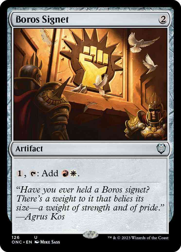 Boros signet 126 – Magic Boros Signet [126] [Phyrexia: All Will Be One: Commander] [Non-Foil]
