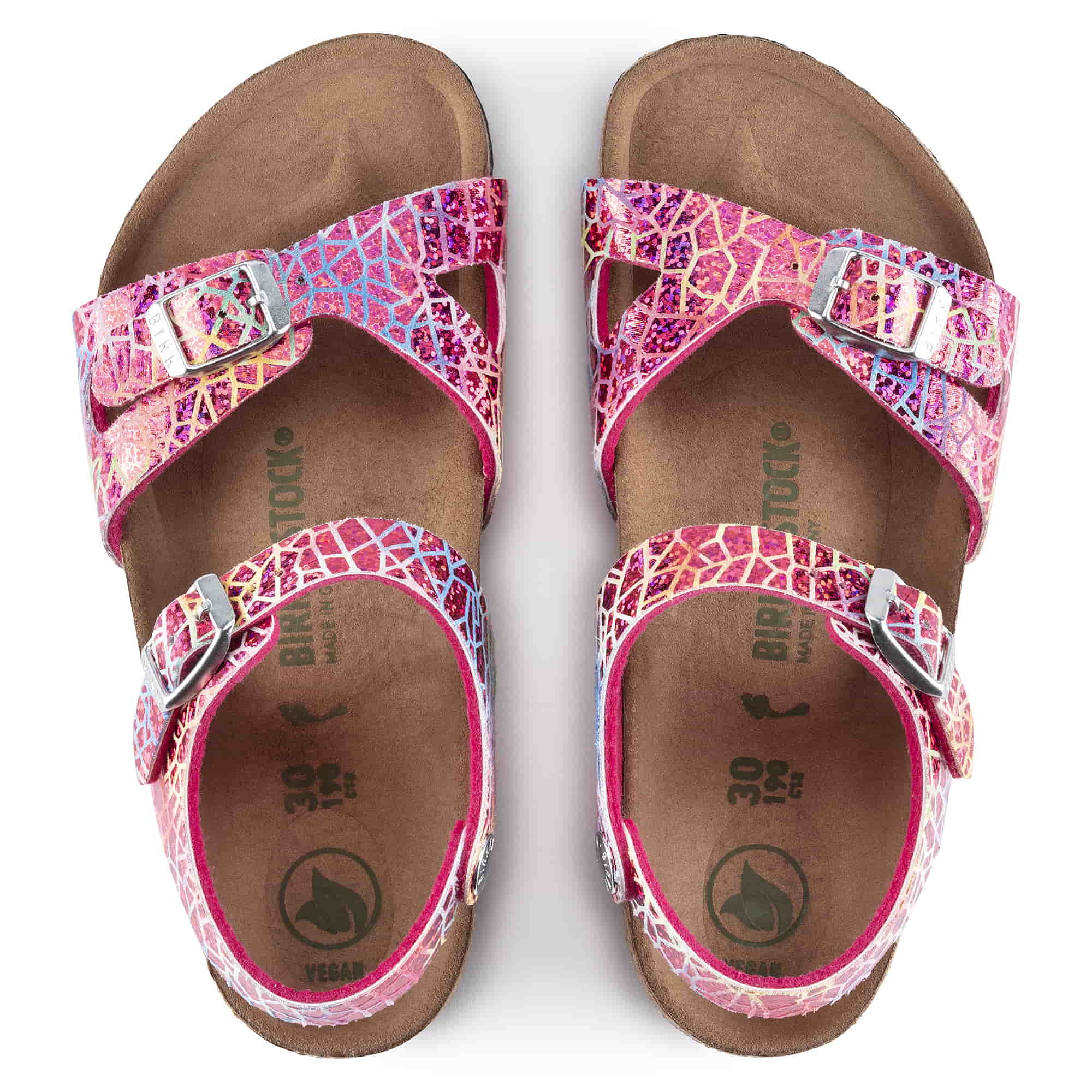 Birkenstock Rio Kids Vegan Micro Fibre – Pink Pink/Flashy Hologram Pink - view 2