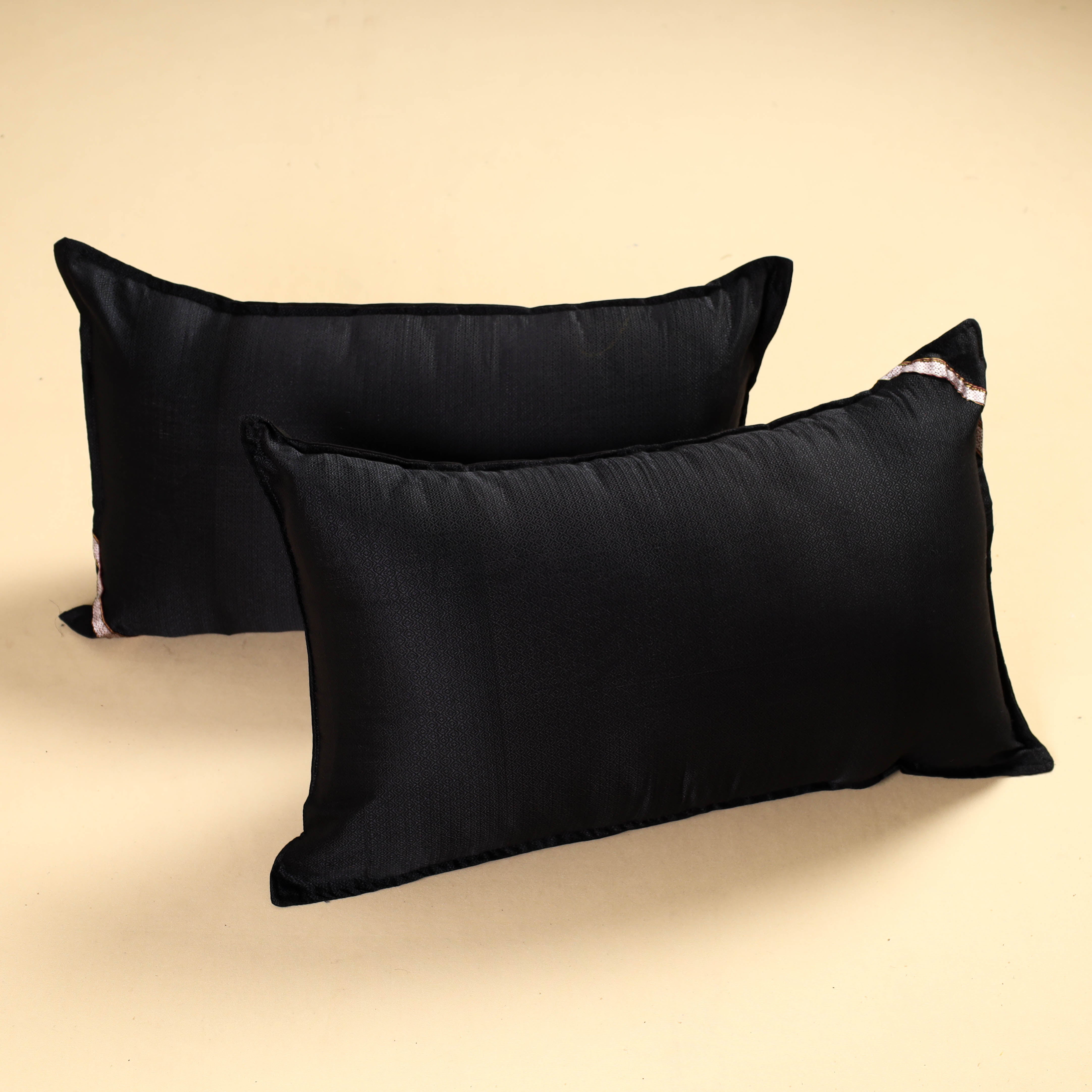 NOORI BAZAR Black - Khun Weave Cotton Pillow Covers (Set of 2) - view 2